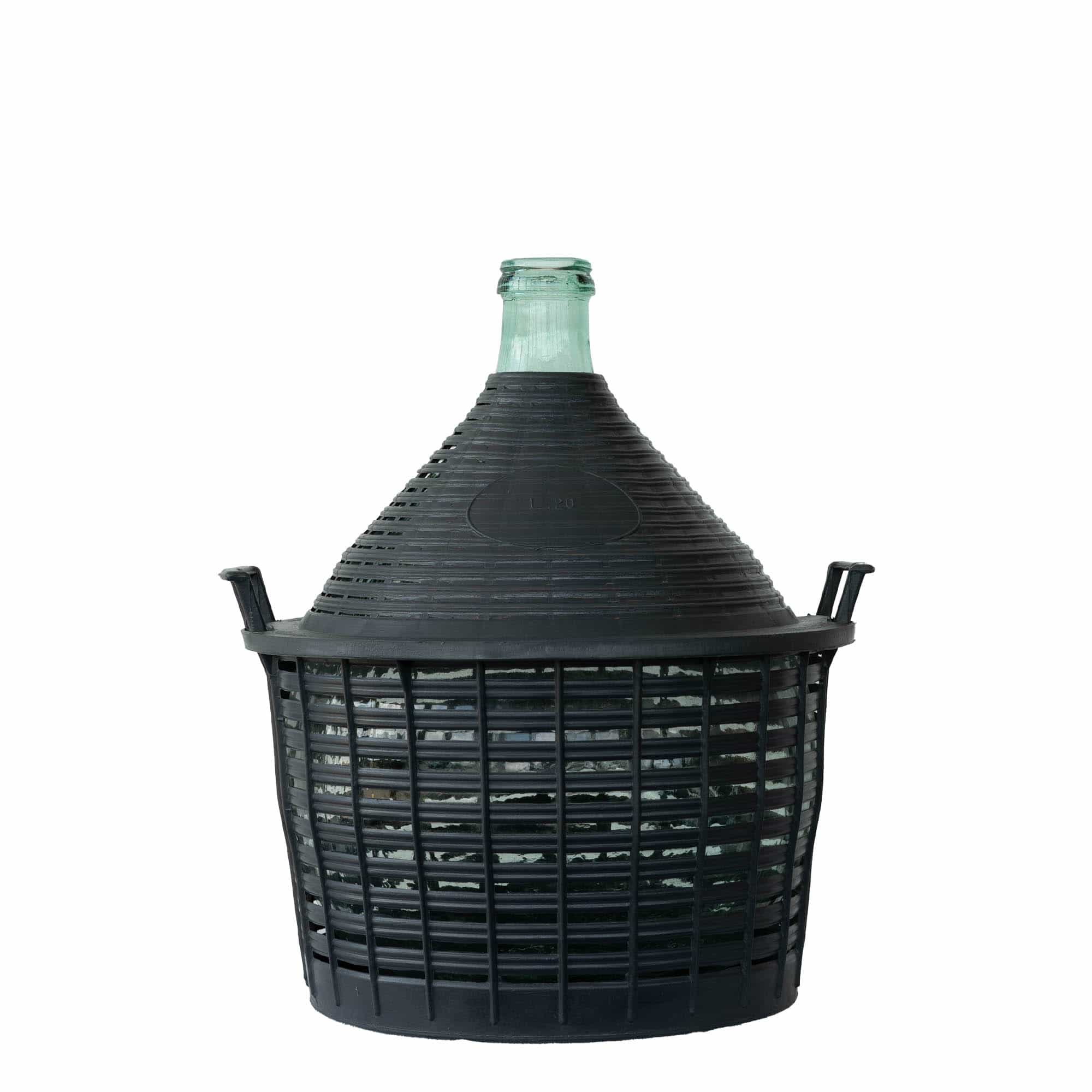 20 l ballonfles met smalle hals, glas, opening: opzetdeksel