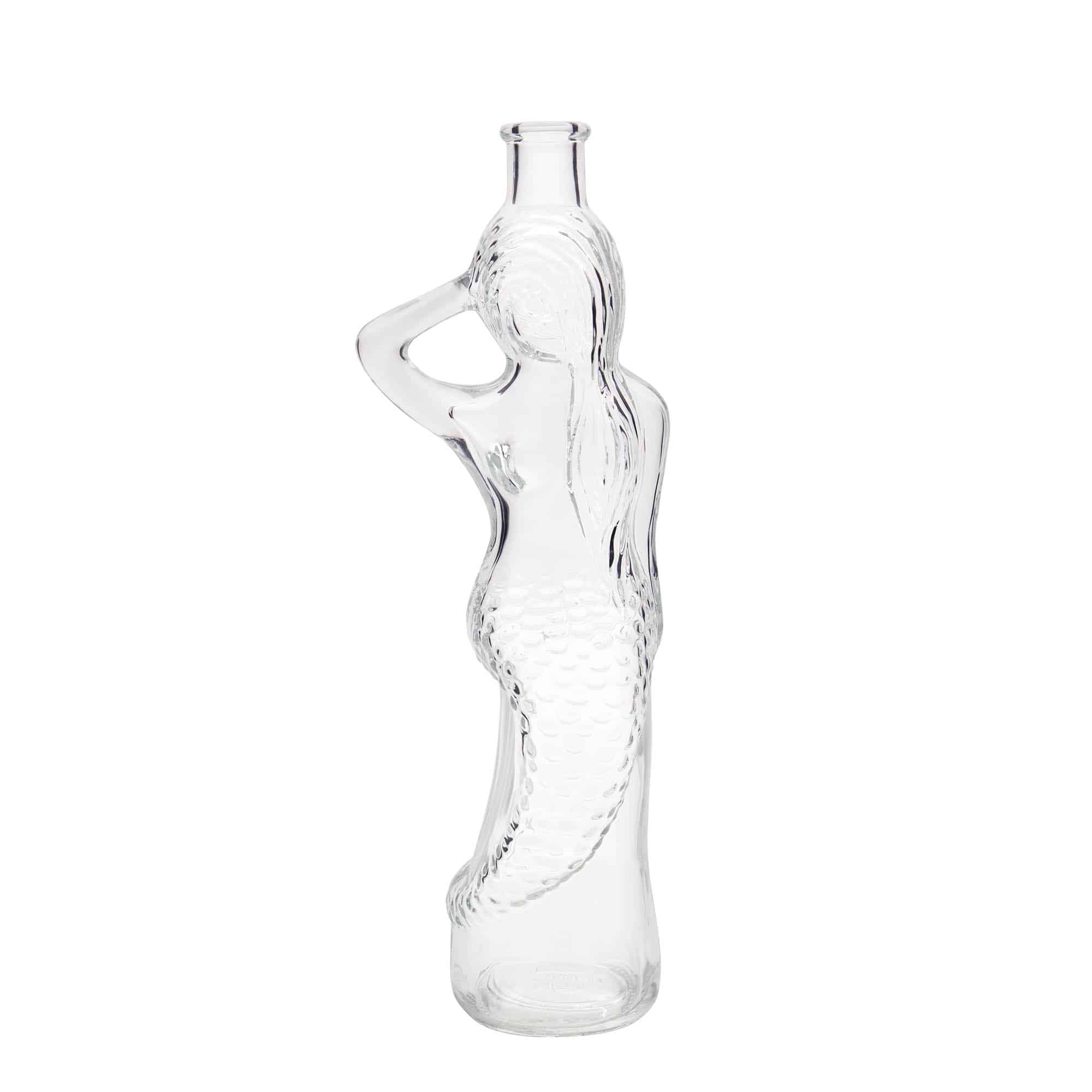 Glazen fles 'Zeemeermin', 500 ml, monding: kurk Glazen fles 'Zeemeermin', 500 ml, monding: kurk