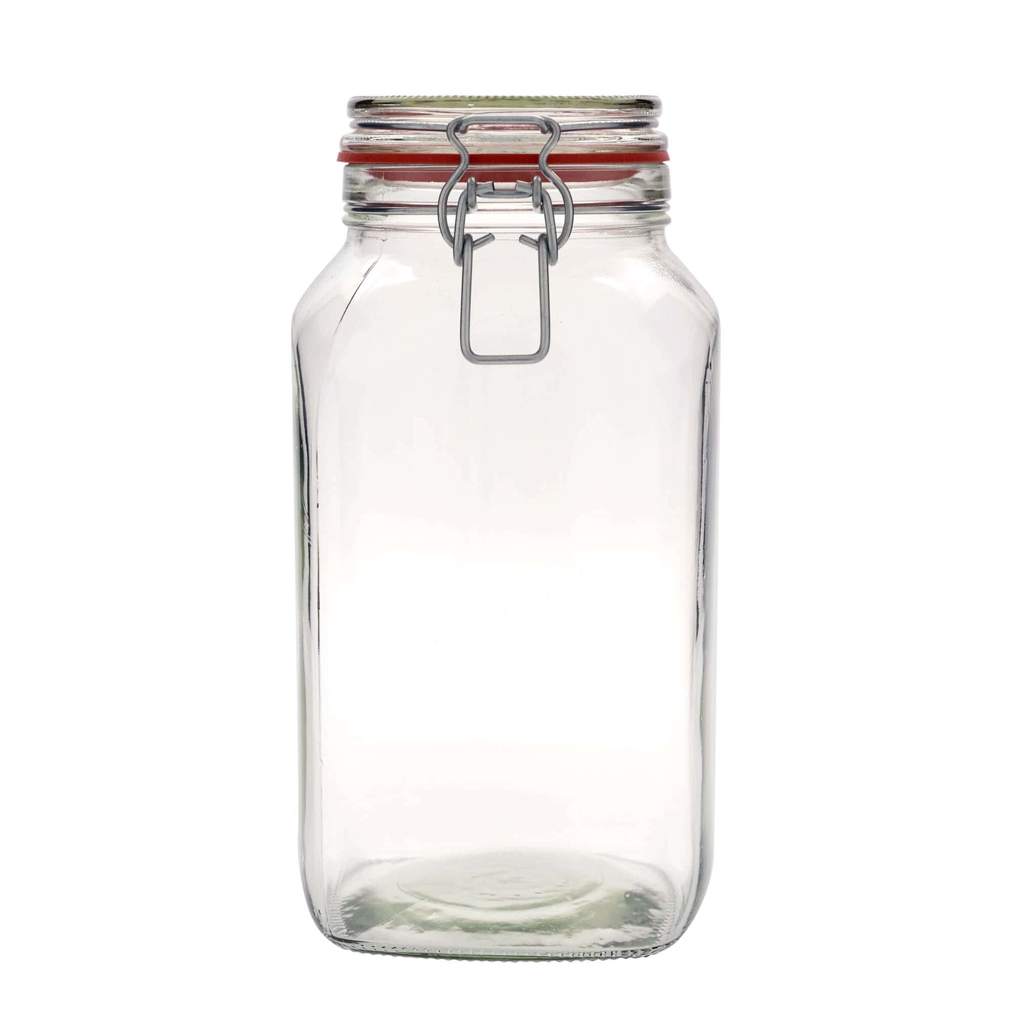 2.590 ml beugelfles, vierkant, opening: beugelsluiting