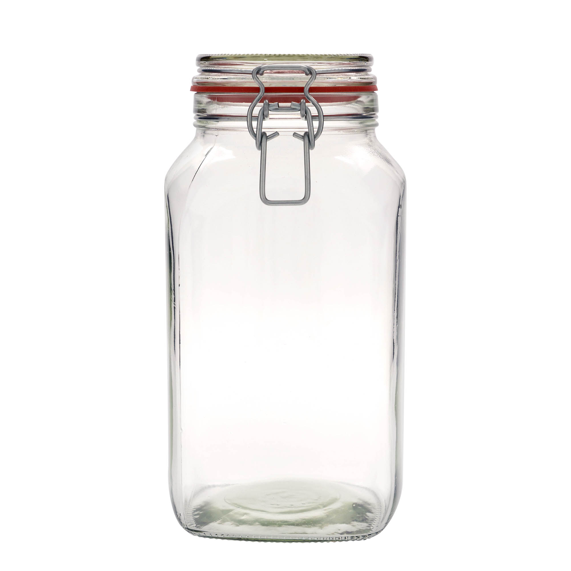2.590 ml beugelfles, vierkant, opening: beugelsluiting