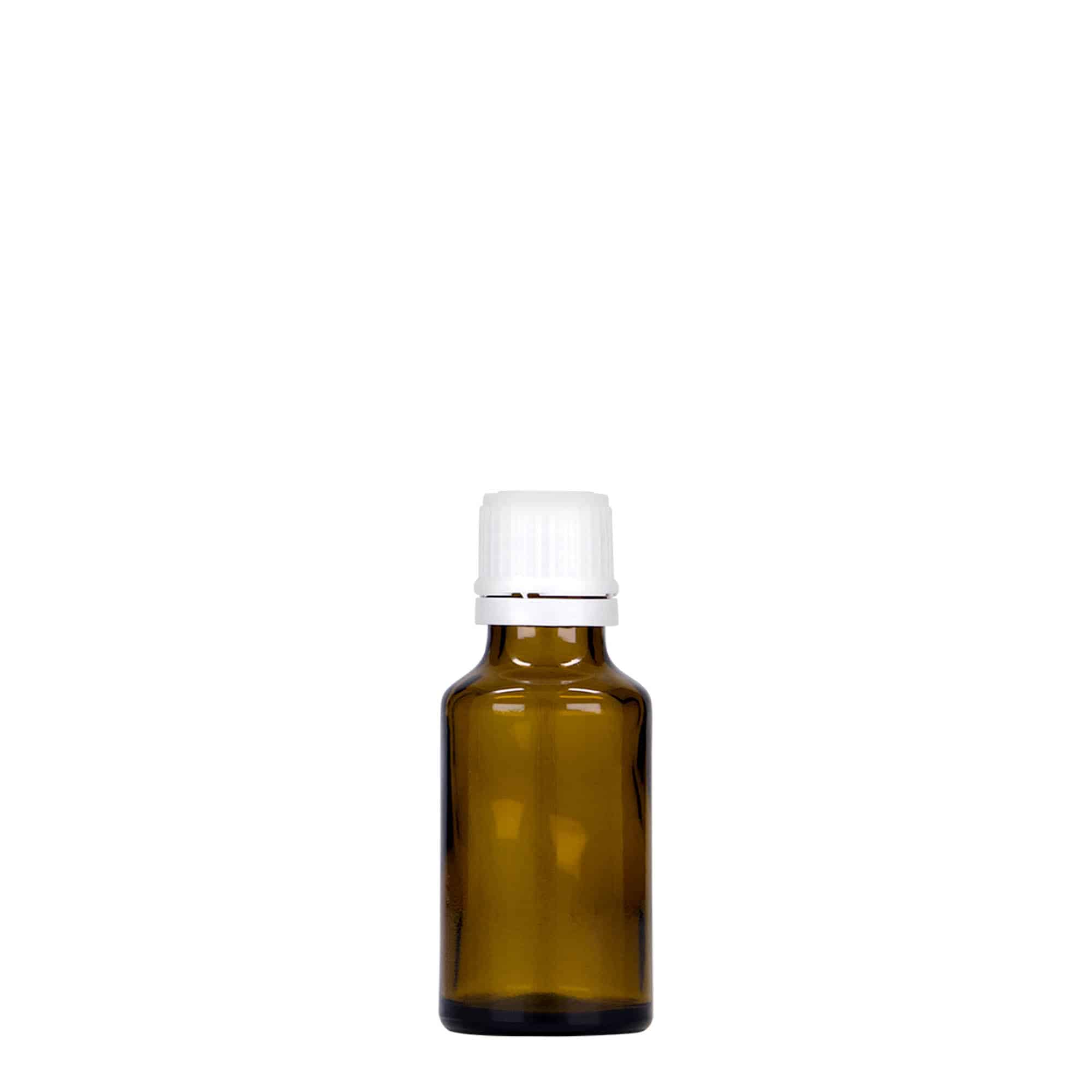 Medicijnfles, 25 ml, glas, bruin, monding: DIN 18