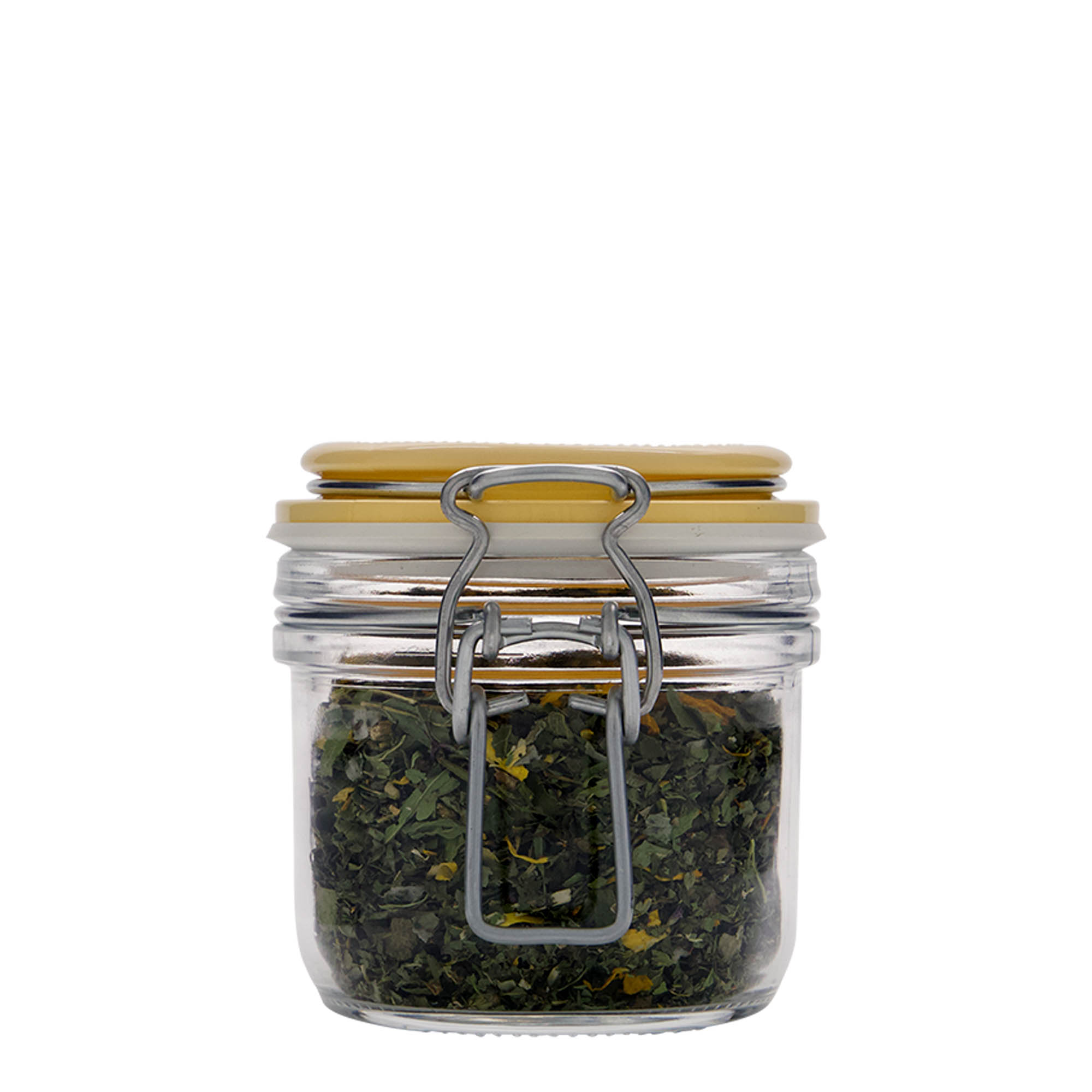 200 ml beugelfles 'Fido', geel, opening: beugelsluiting