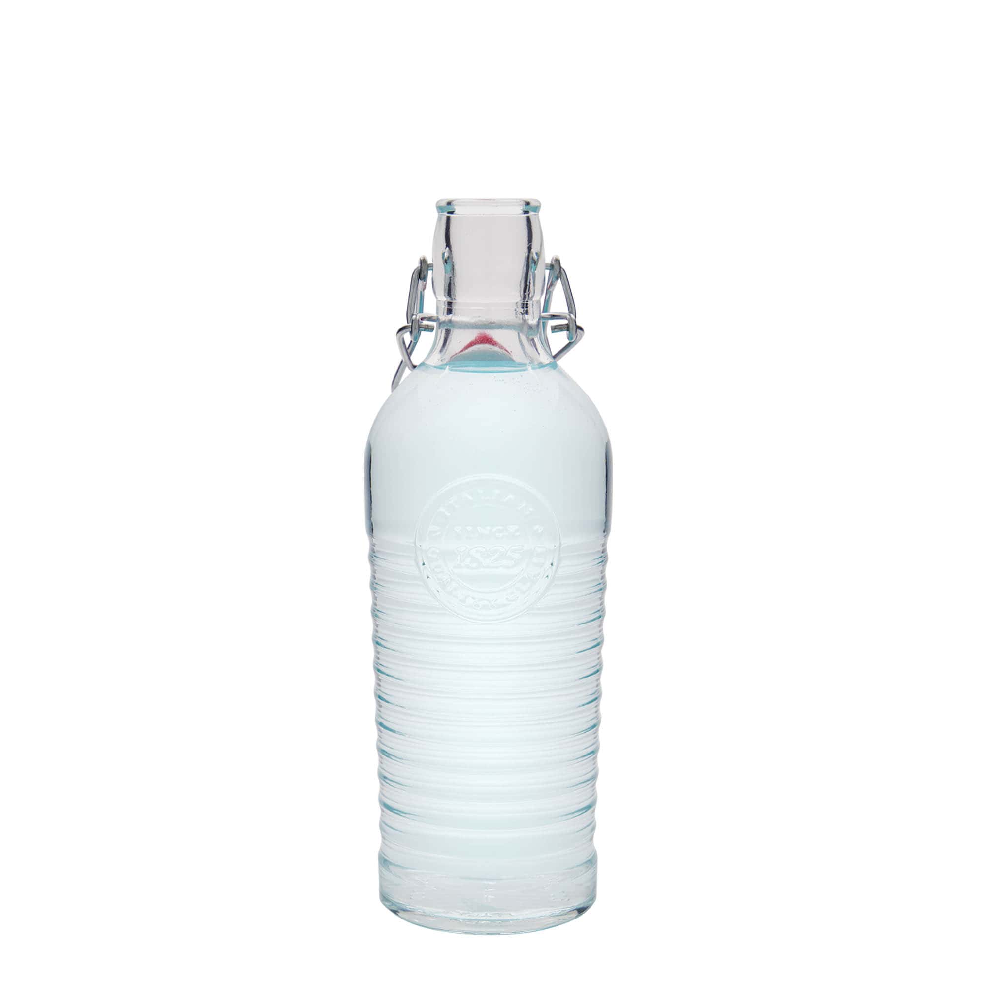750 ml glazen fles 'Officina 1825', hals: beugelsluiting