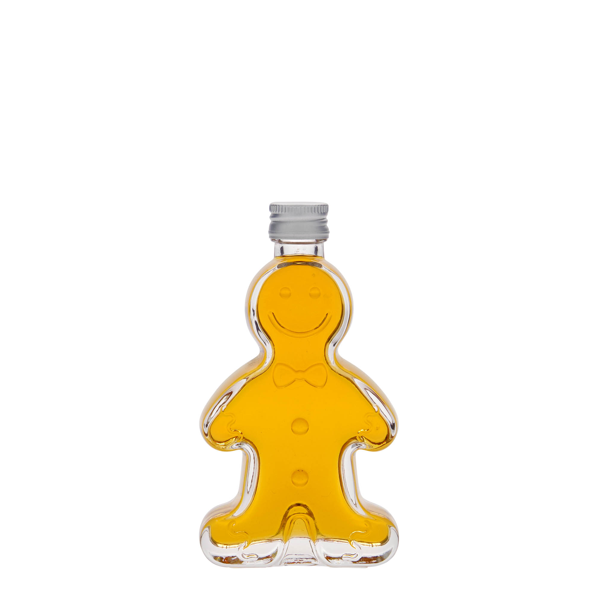50 ml glazen flesje 'Lebkuchenmann', mondstuk: PP 18 50 ml glazen flesje 'Lebkuchenmann', mondstuk: PP 18