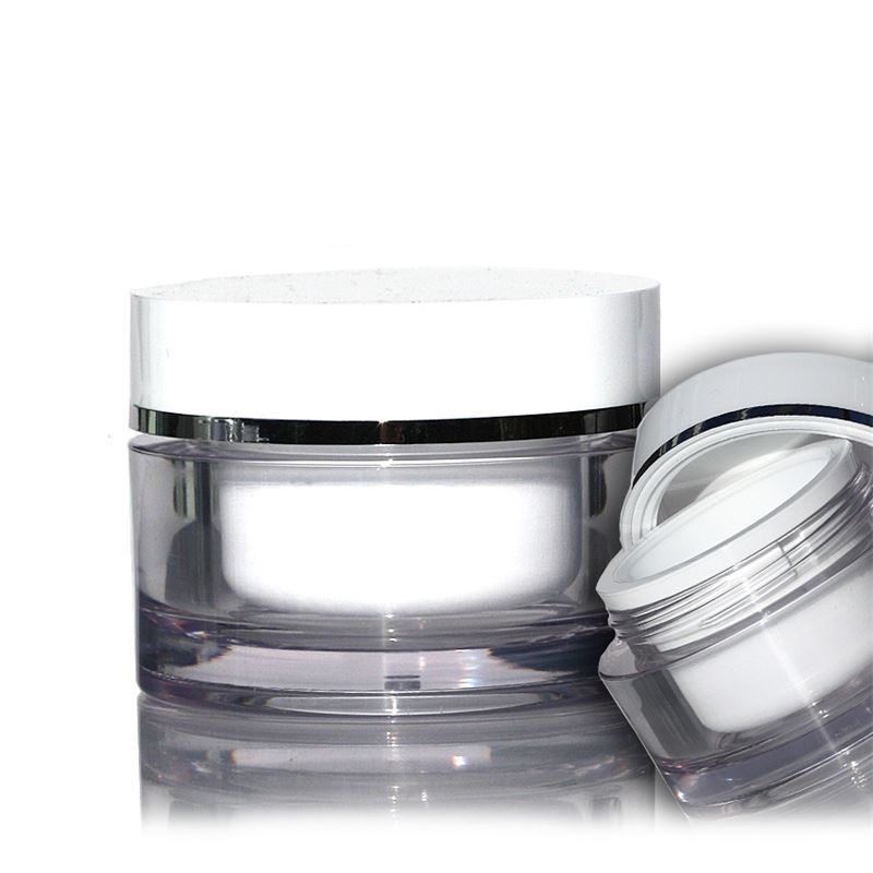 30 ml potje, SAN-kunststof, wit, opening: schroefdop