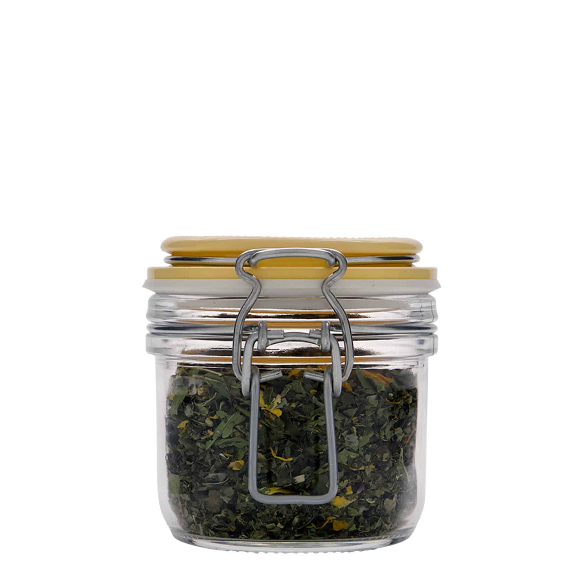 200 ml beugelfles 'Fido', geel, opening: beugelsluiting