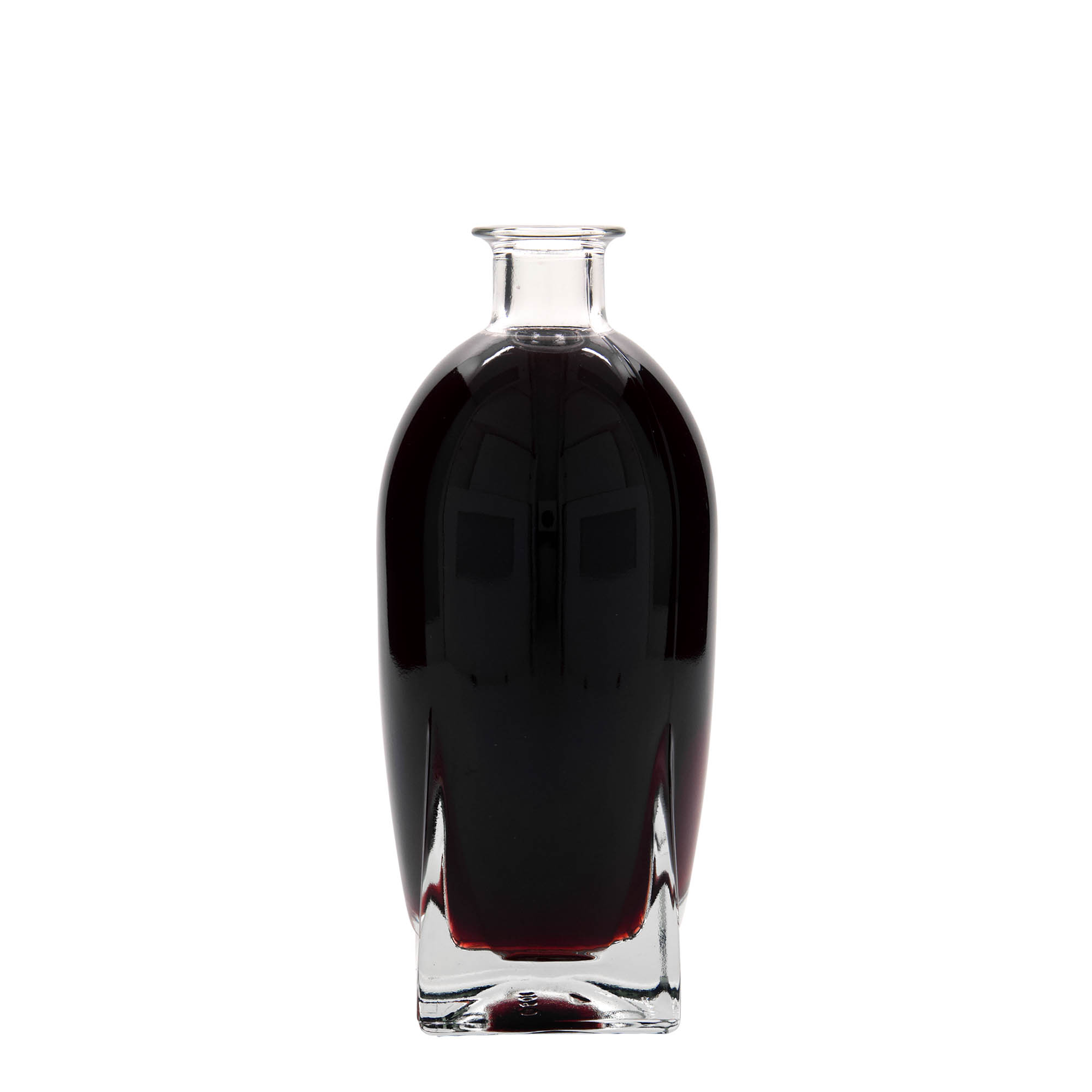 500 ml glazen fles 'Zino', vierkant, hals: kurk