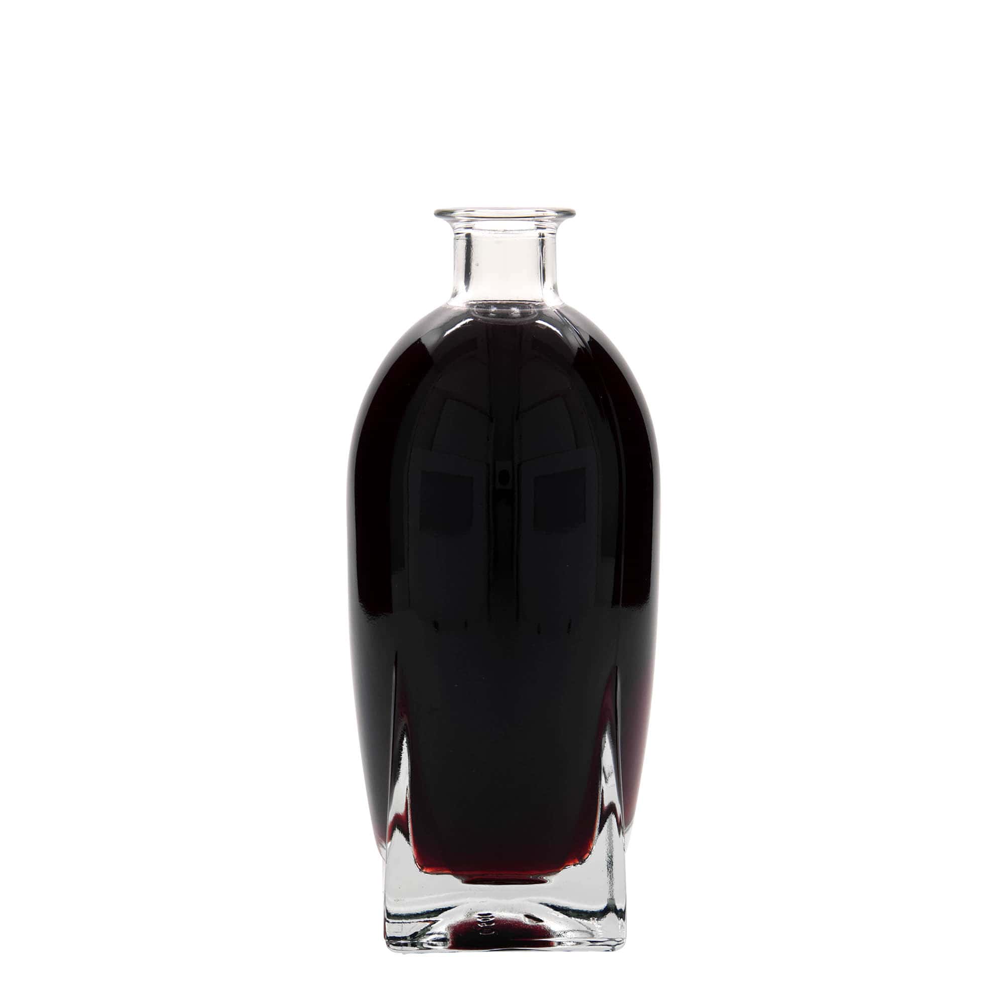 500 ml glazen fles 'Zino', vierkant, hals: kurk 500 ml glazen fles 'Zino', vierkant, hals: kurk