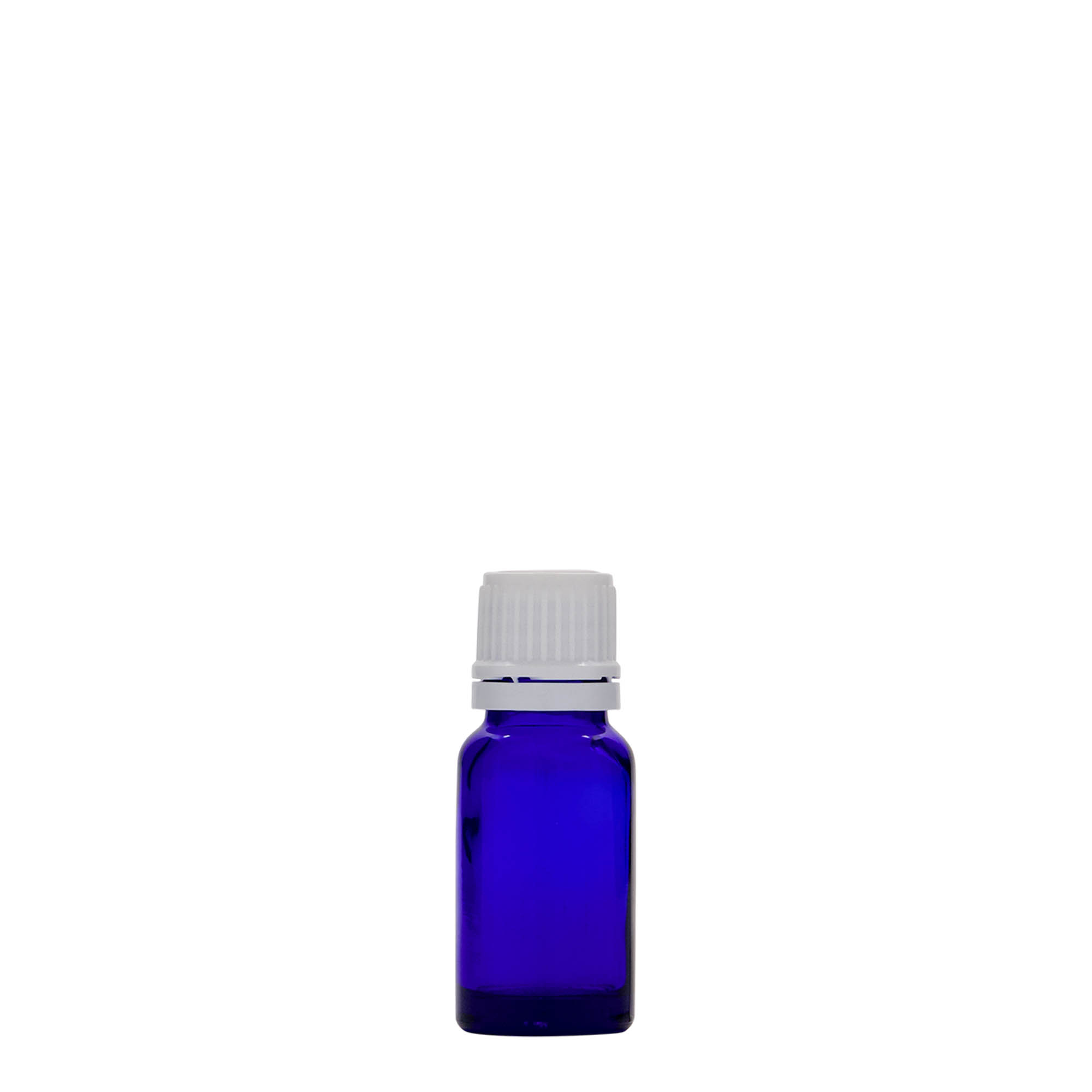 10 ml medicijnflesje, glas, koningsblauw, opening: DIN 18