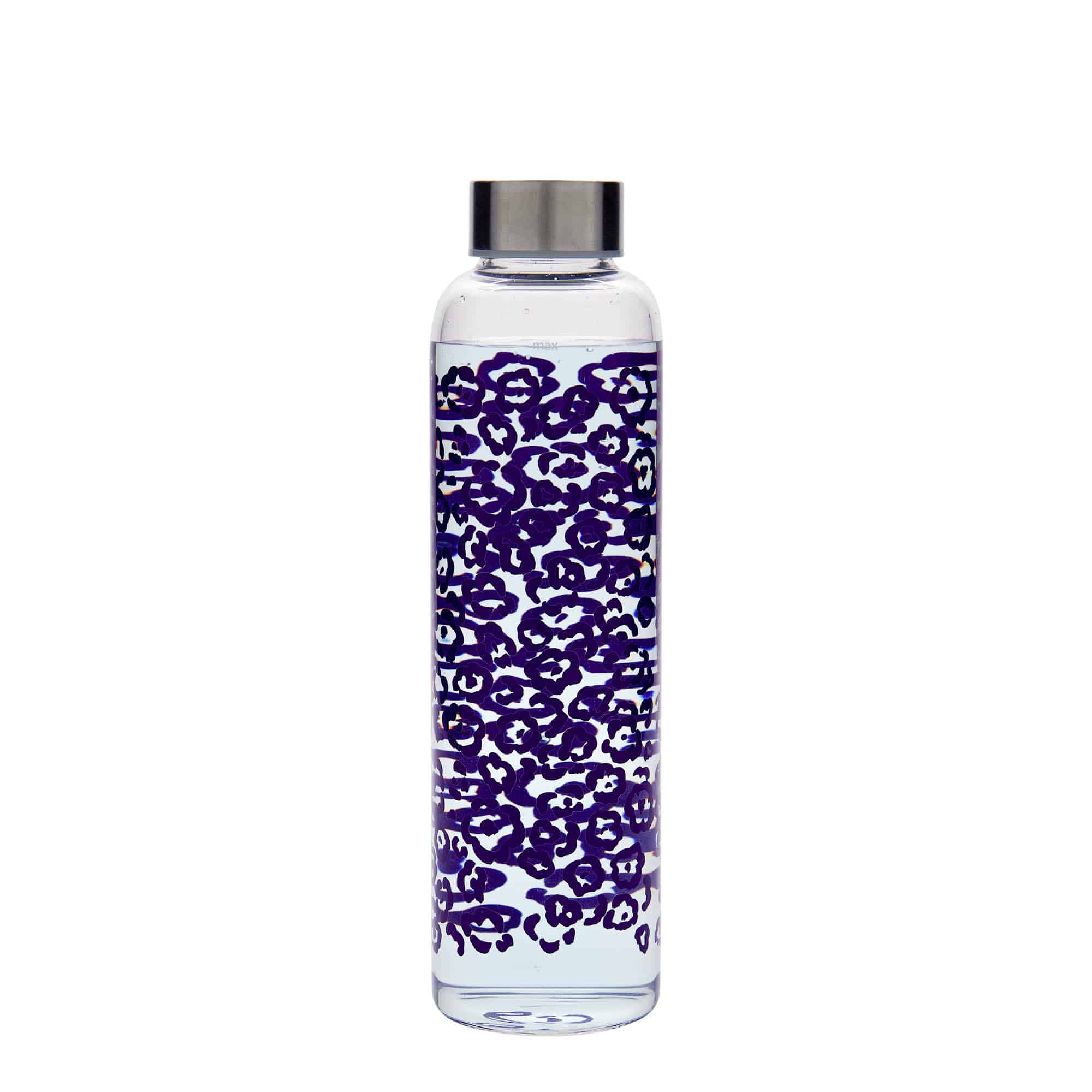 500 ml drinkfles 'Perseus - Paarse bloemen', opening: schroefdop