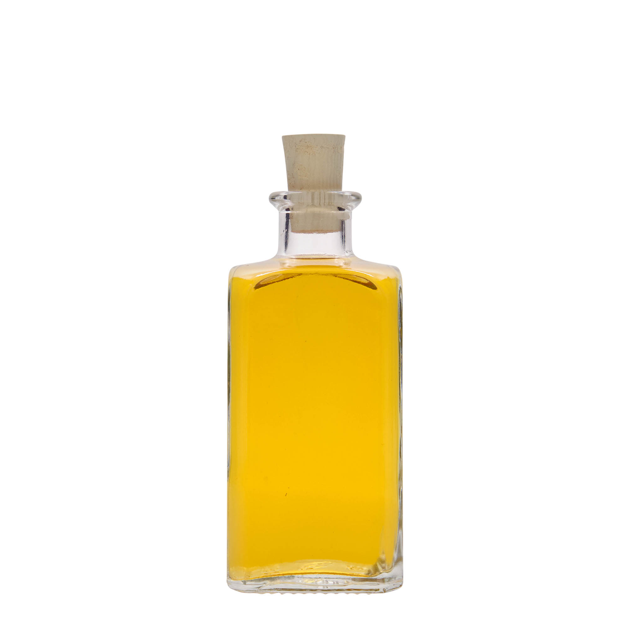 250 ml glazen fles Apotheker Carré, vierkant, opening: kurk 250 ml glazen fles Apotheker Carré, vierkant, opening: kurk