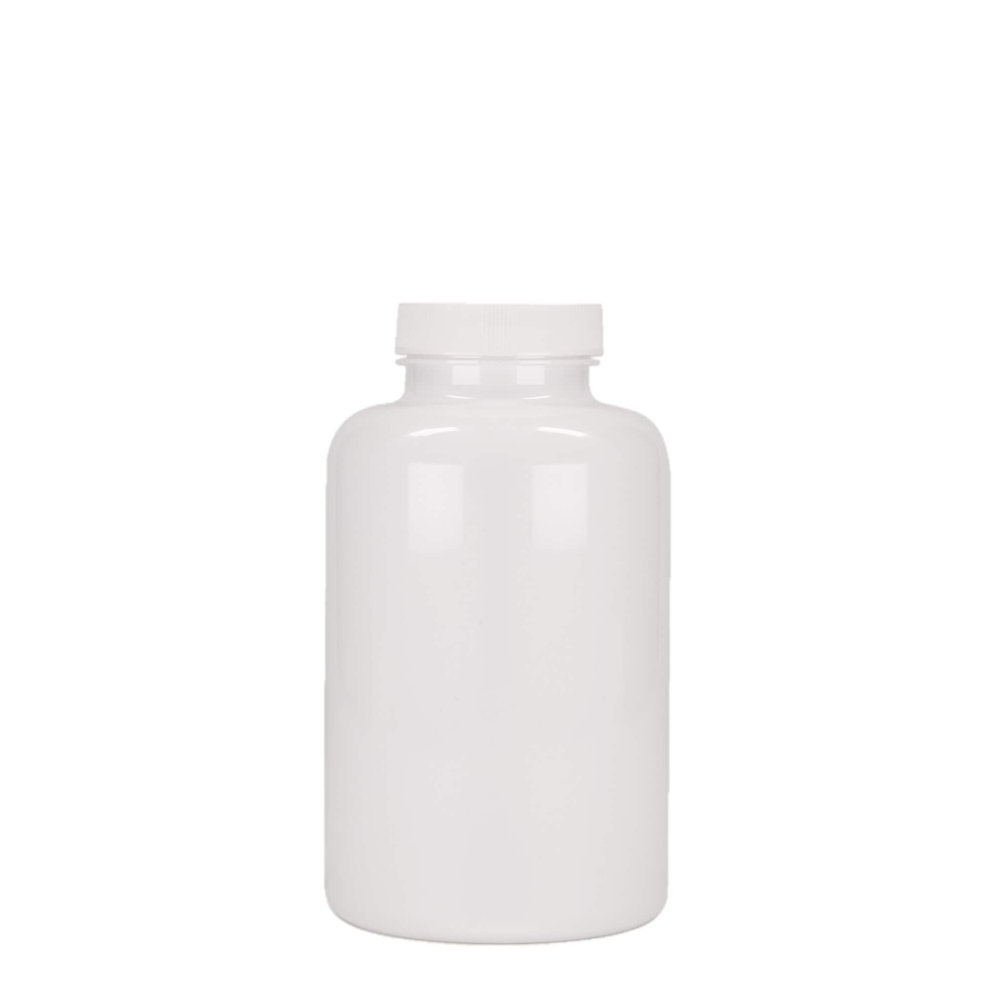 500 ml PET-fles, kunststof, wit, hals: 45/400