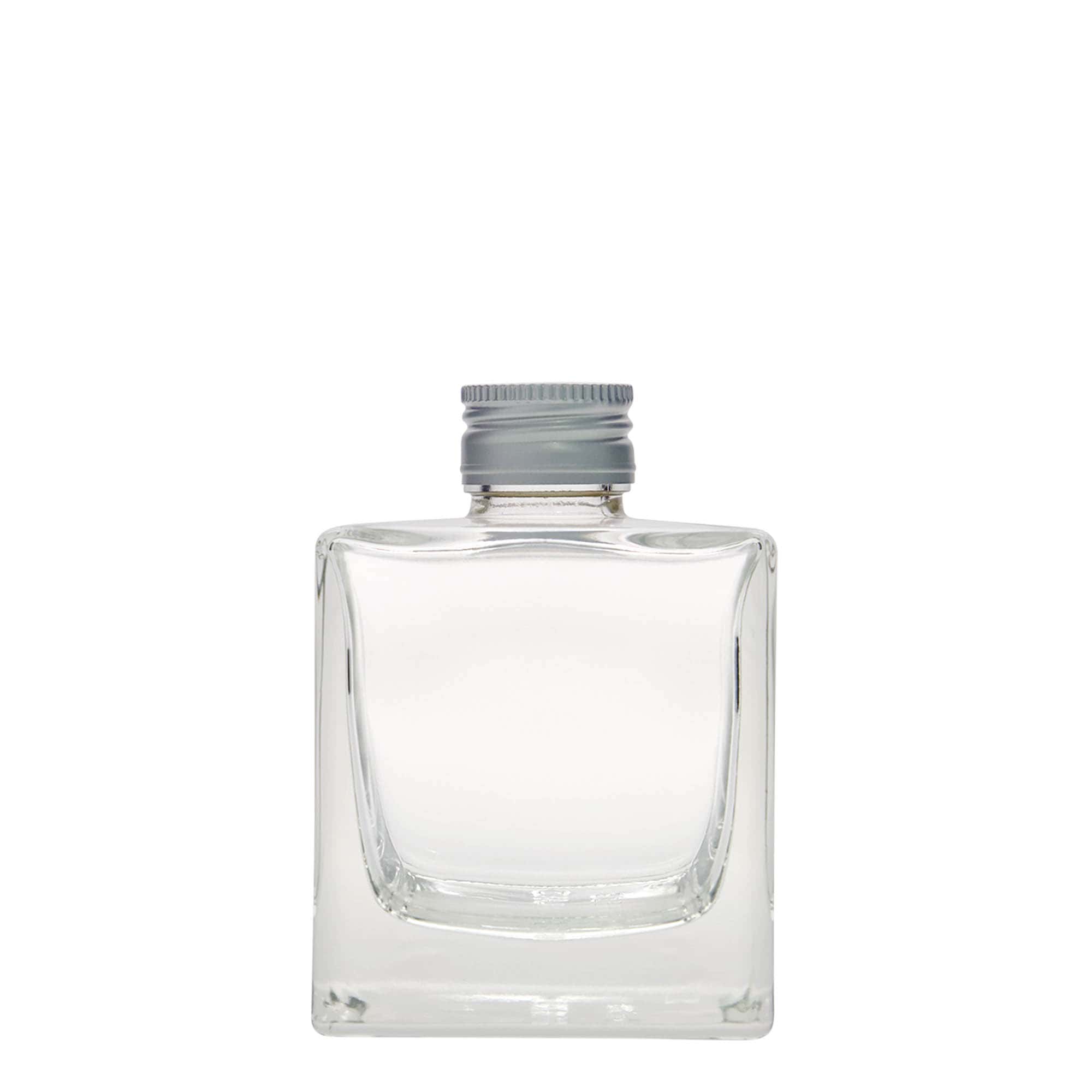 200 ml glazen fles 'Cube', vierkant, hals: PP 28