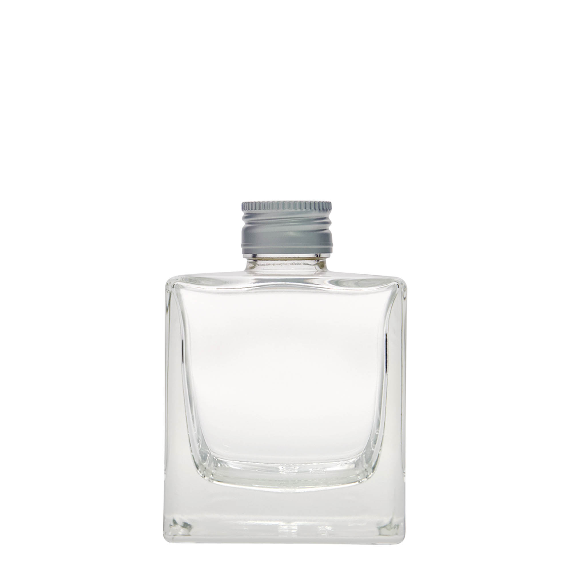200 ml glazen fles 'Cube', vierkant, hals: PP 28 200 ml glazen fles 'Cube', vierkant, hals: PP 28