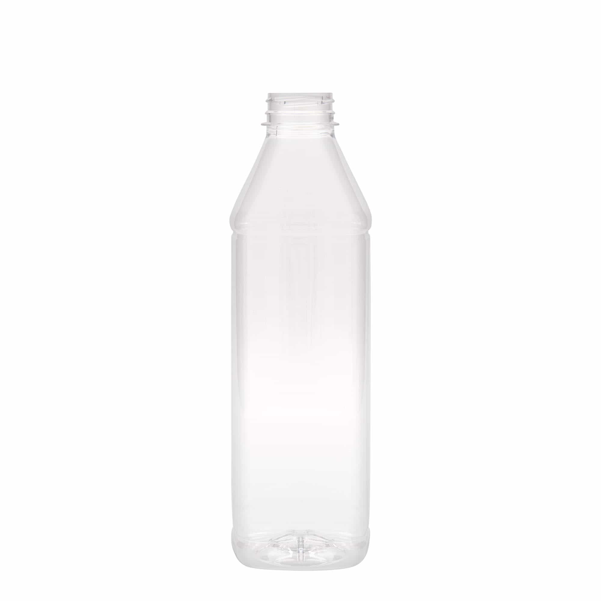1.000 ml PET-fles 'Milk and Juice Carré', vierkant, kunststof, hals: 38 mm