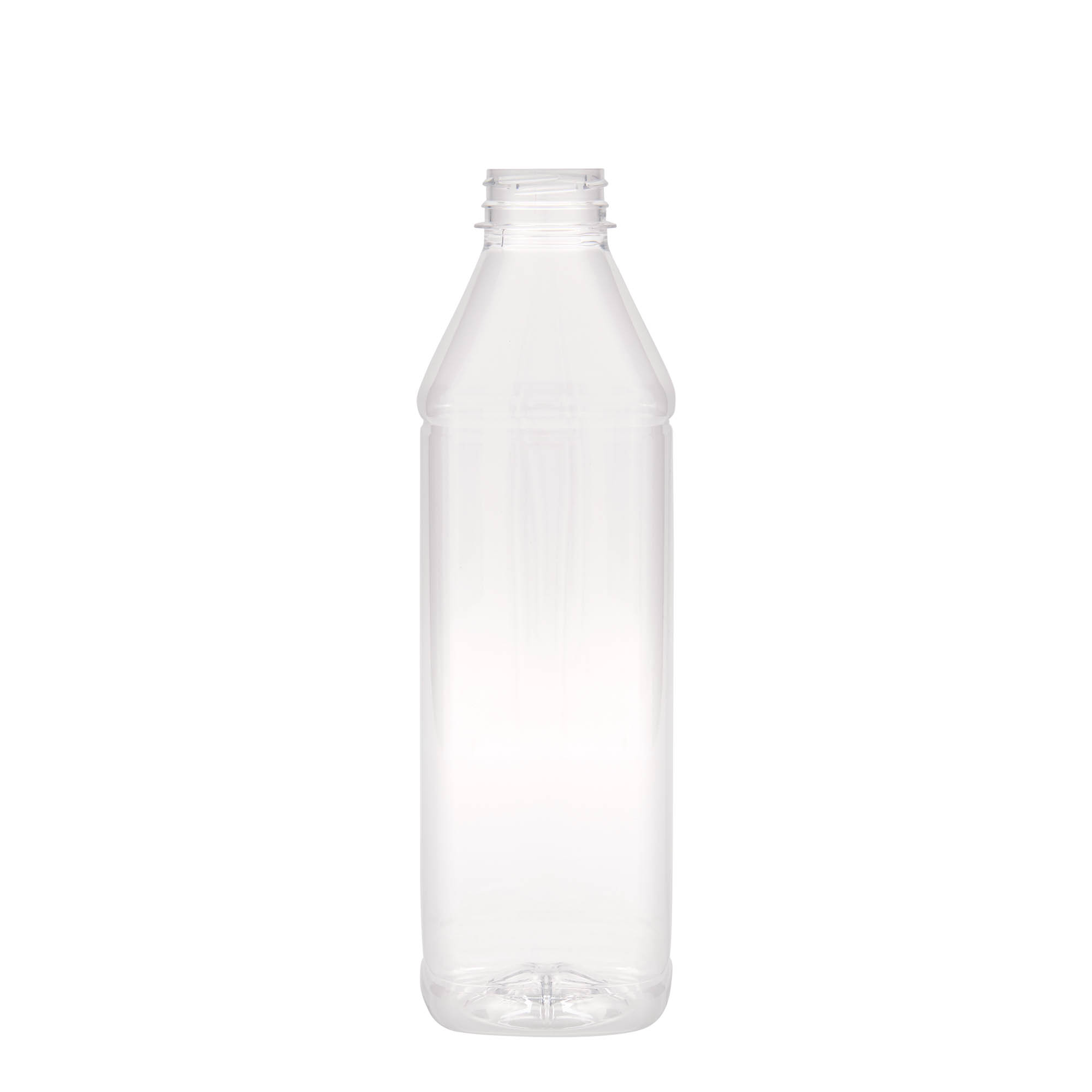 1.000 ml PET-fles 'Milk and Juice Carré', vierkant, kunststof, hals: 38 mm