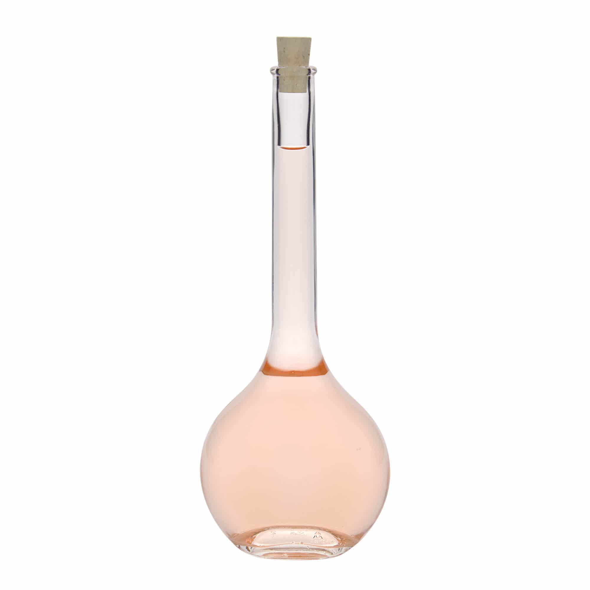Glazen fles 'Contessa', 500 ml, ovaal, monding: kurk