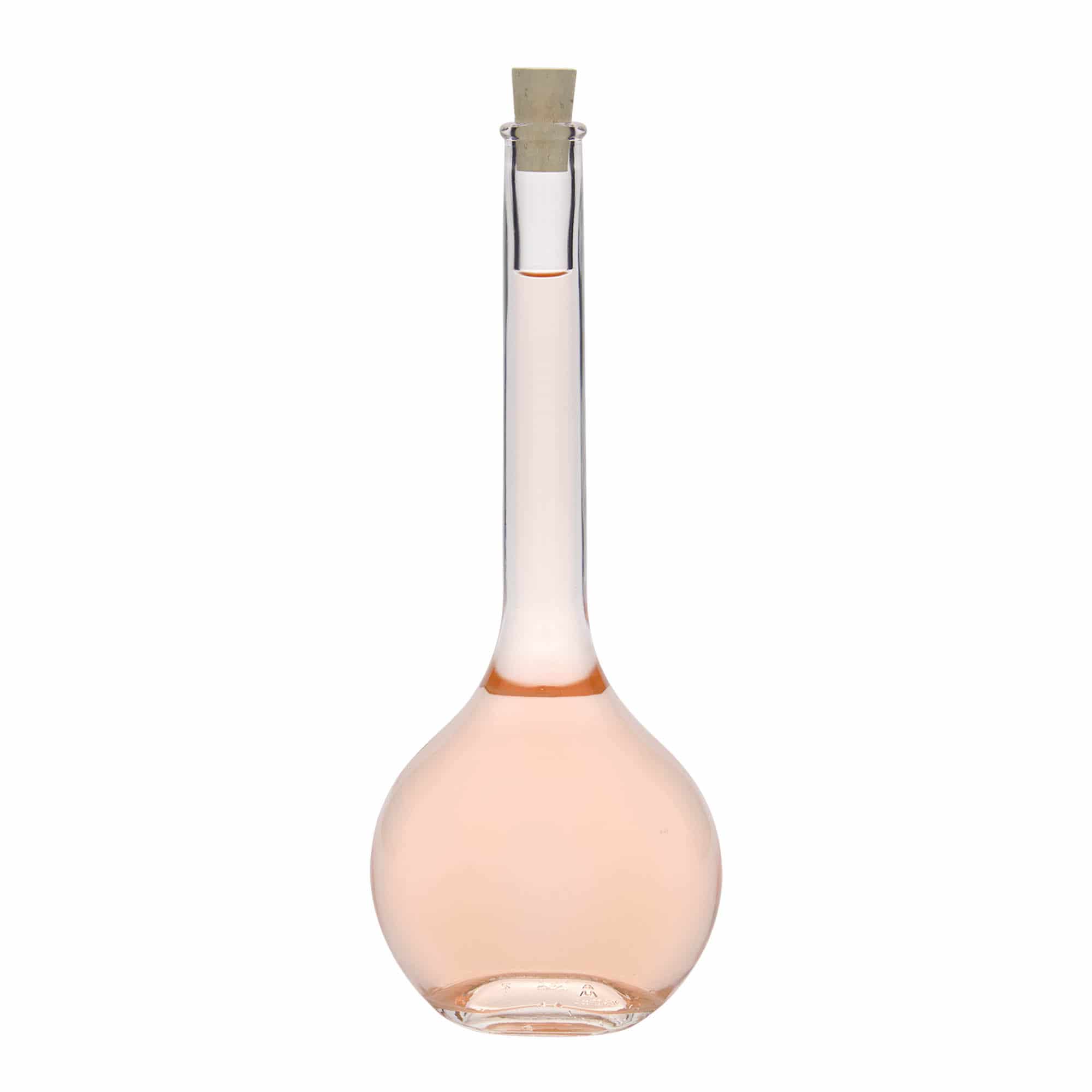 500 ml glazen fles 'Contessa', ovaal, hals: kurk