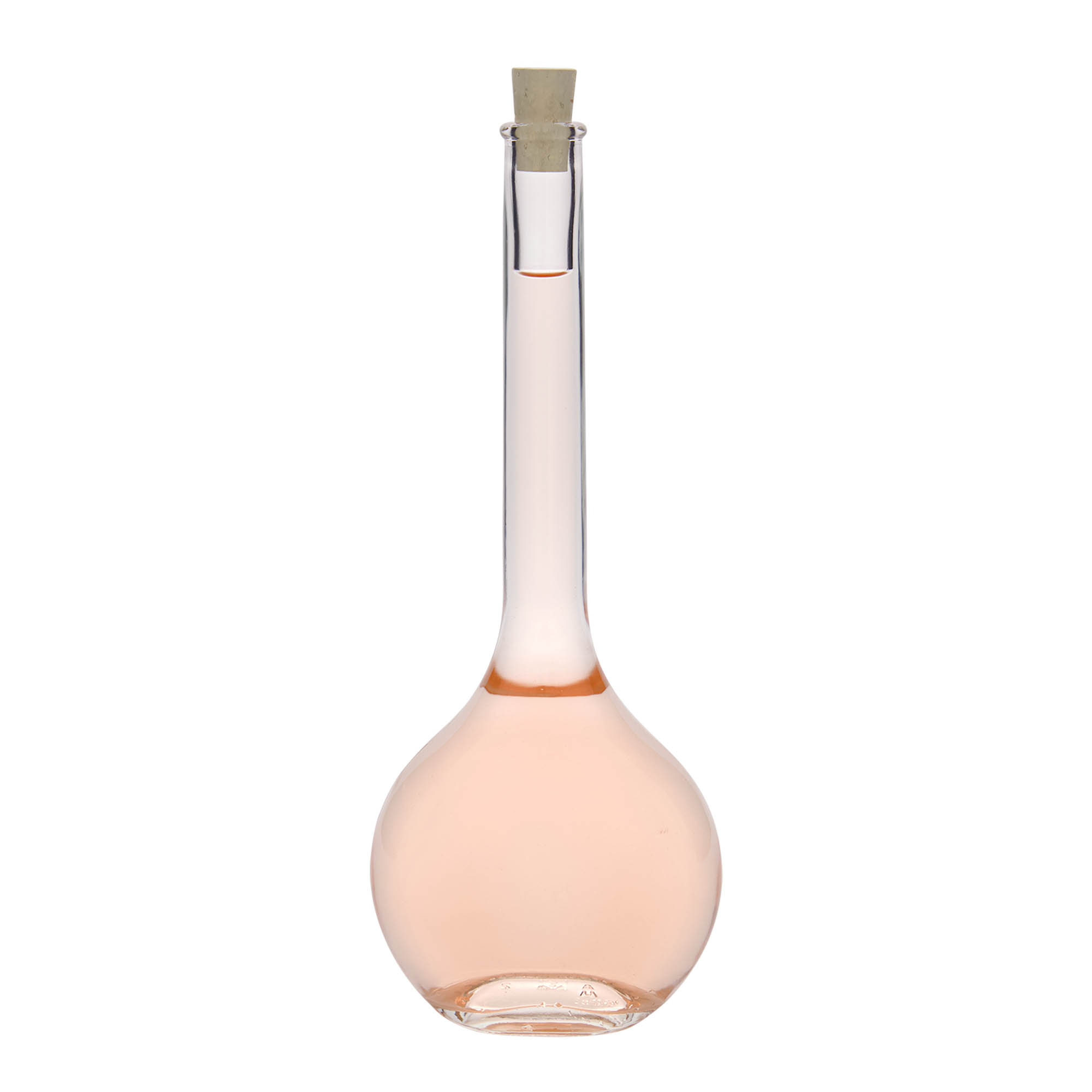 500 ml glazen fles 'Contessa', ovaal, hals: kurk