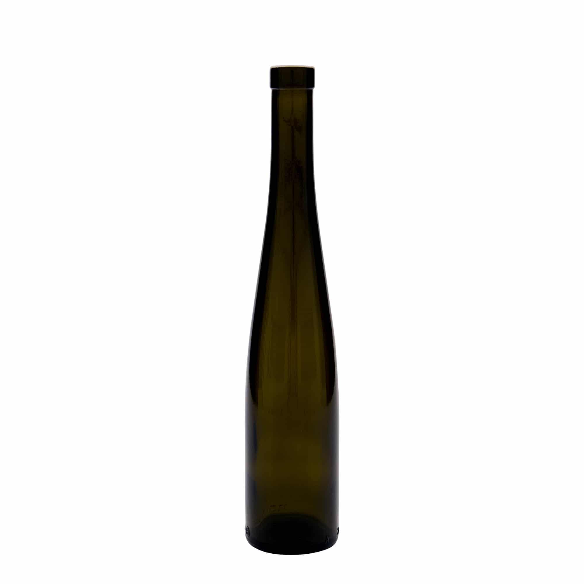 375 ml glazen fles 'Weinschlegel', antiekgroen, opening: kurk