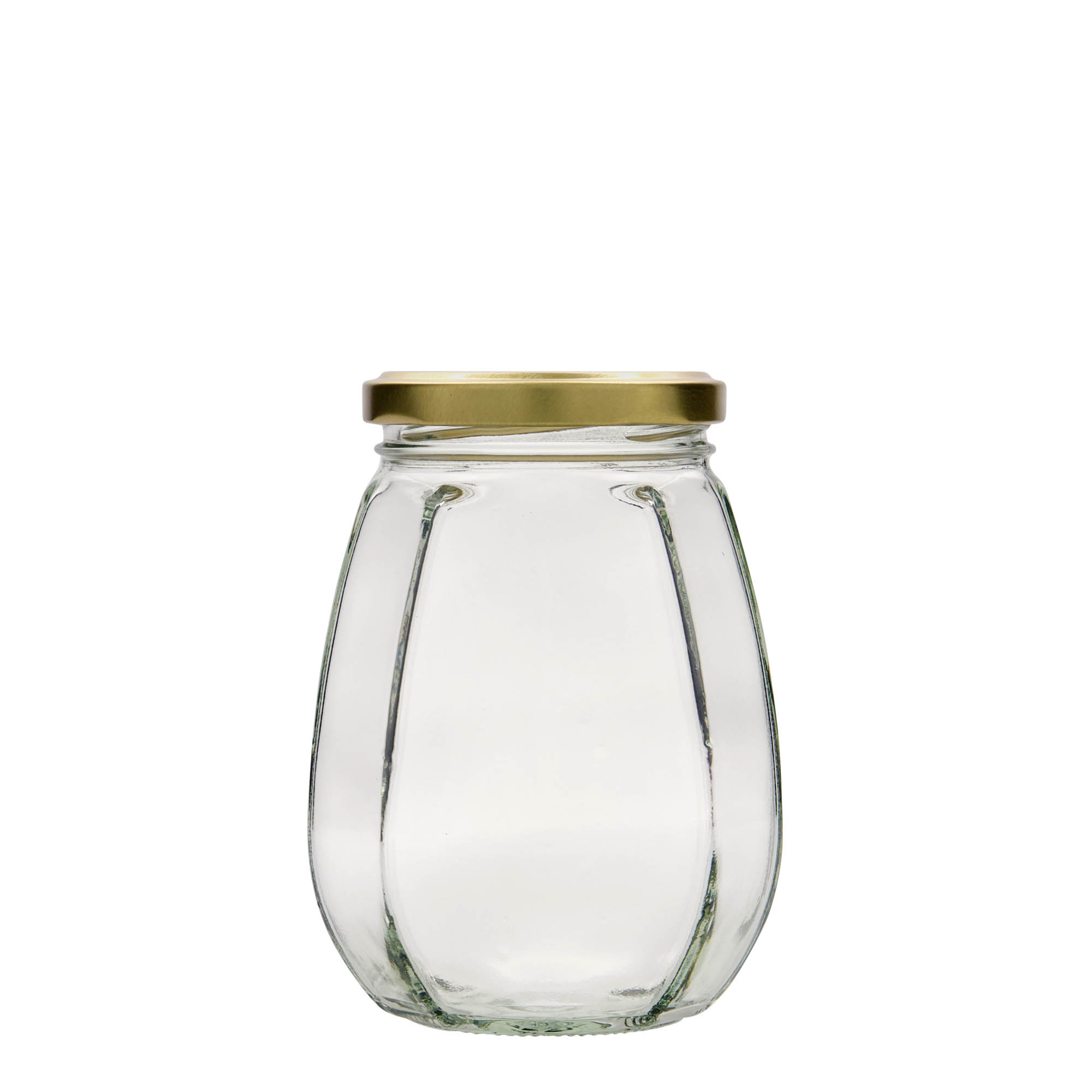 385 ml sierglas, zeshoekig, opening: Twist-Off (TO 63)