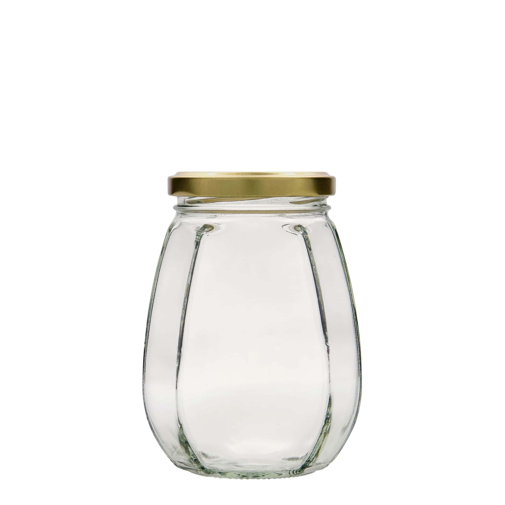 385 ml sierglas, zeshoekig, opening: Twist-Off (TO 63)