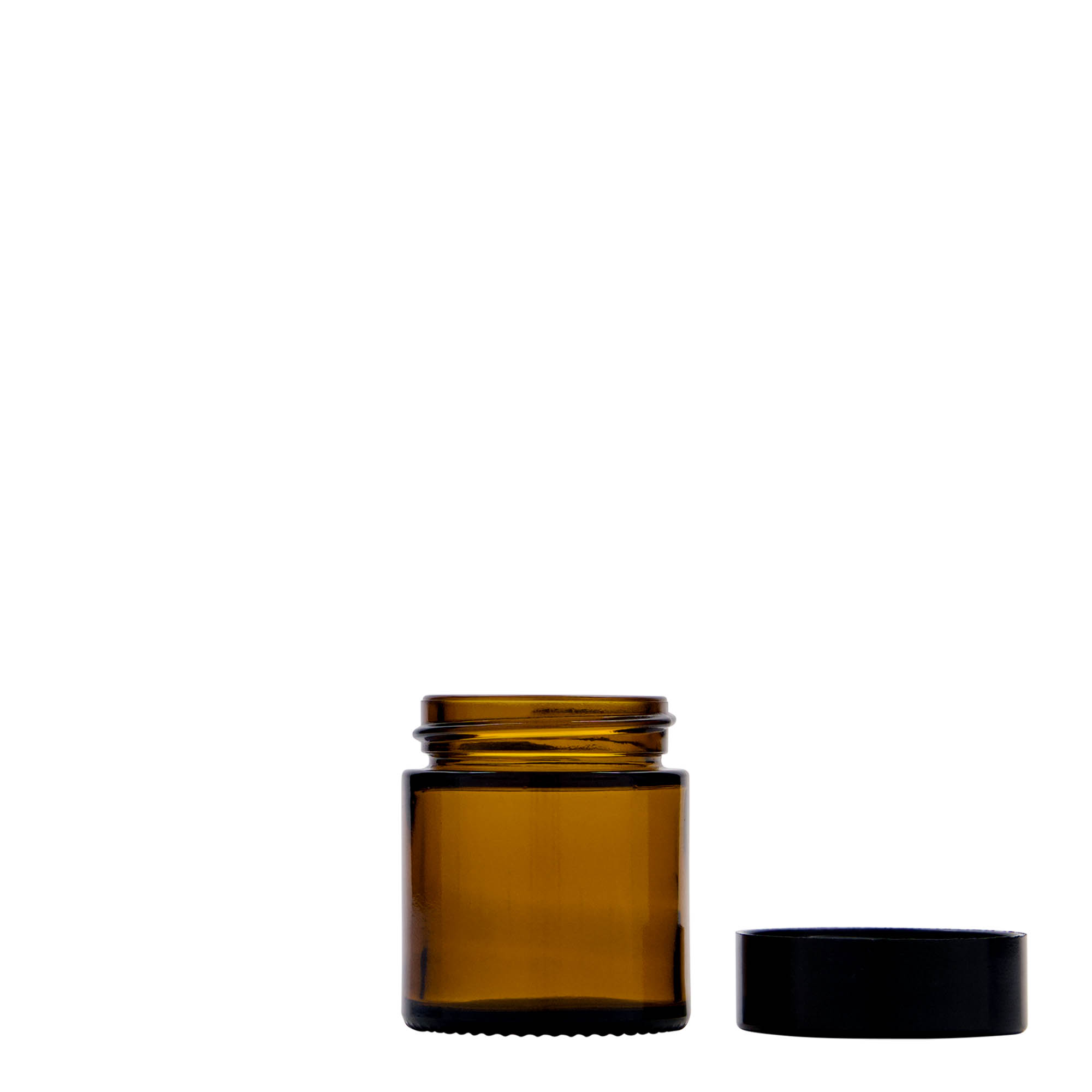 30 ml potje 'Brown Line', glas, bruin, opening: schroefdop