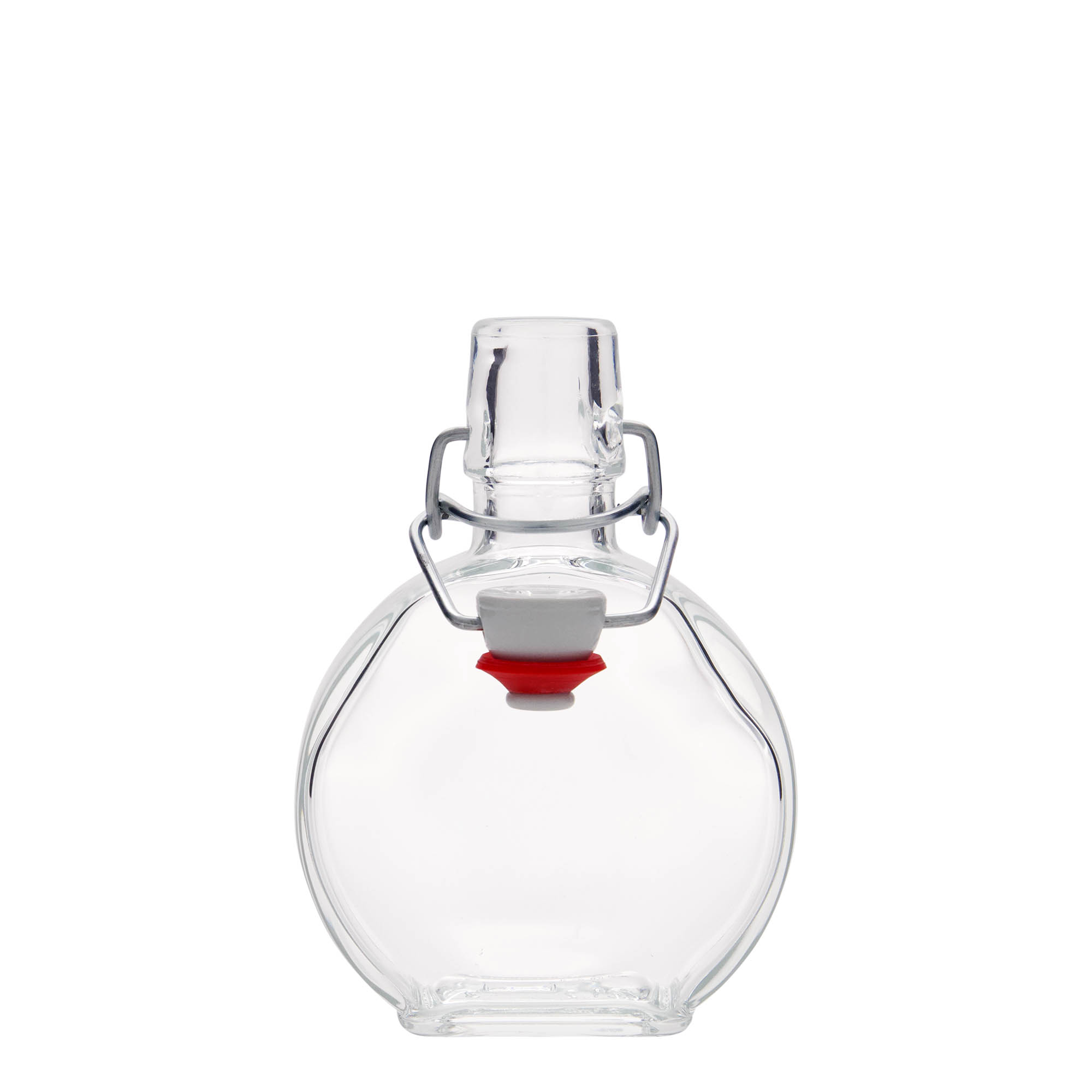 Glazen fles 'Sensatie', 200 ml, rechthoekig, monding: beugelsluiting