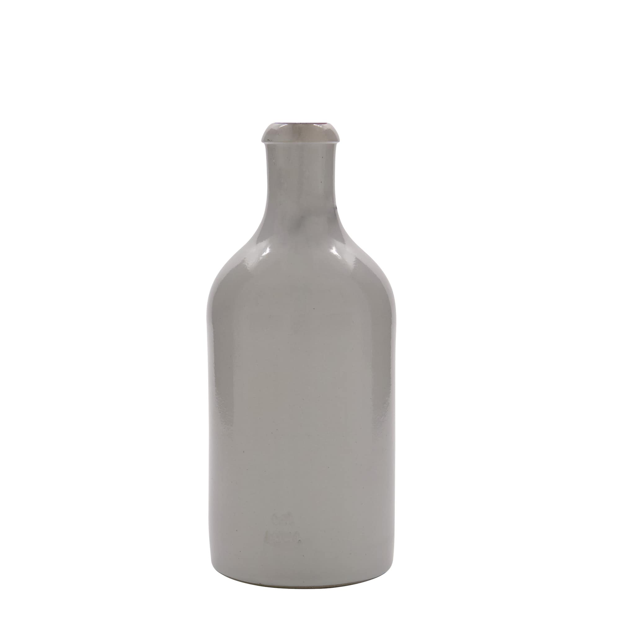 500 ml Tonkruik, steengoed, wit, monding: beugelsluiting