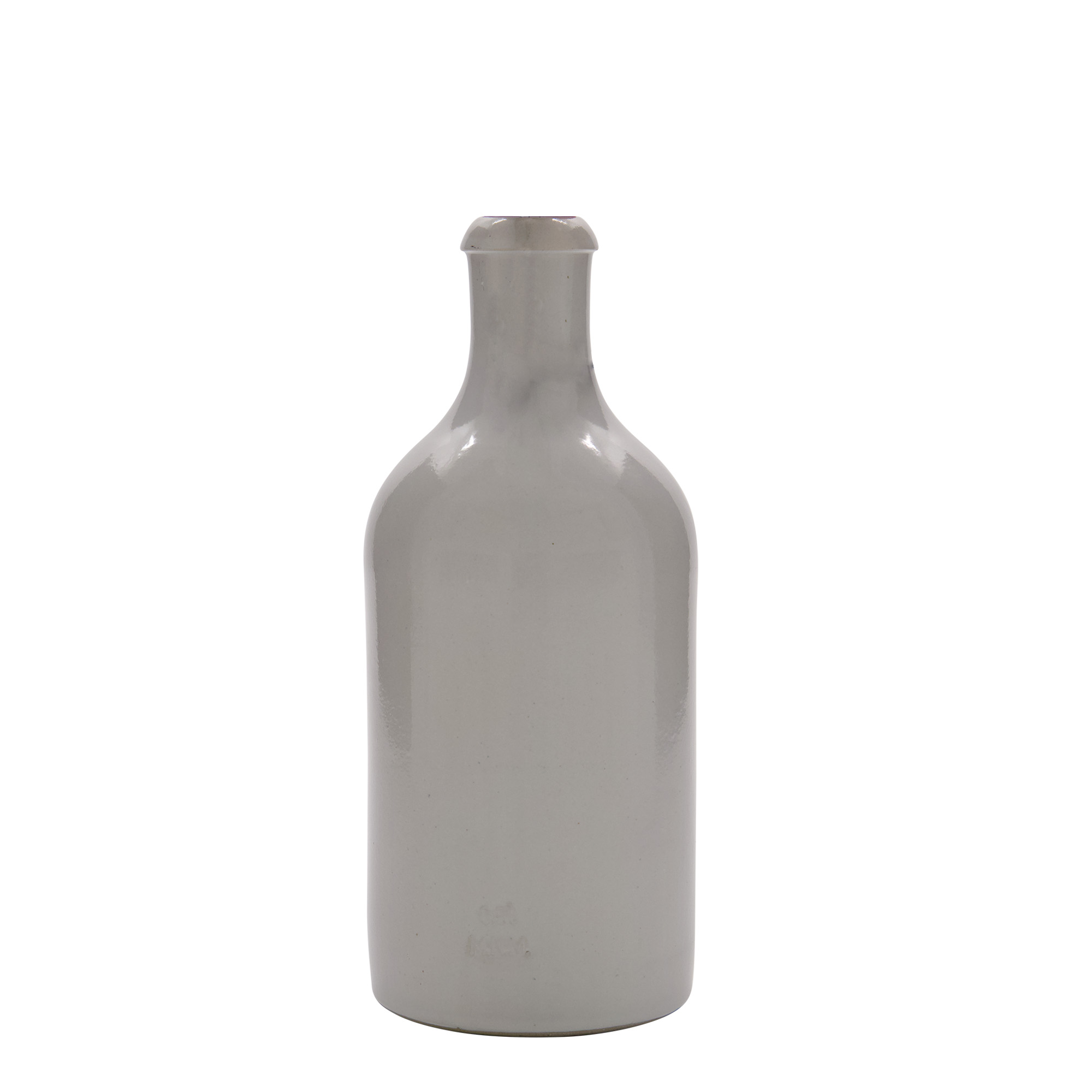 500 ml Tonkruik, steengoed, wit, monding: beugelsluiting