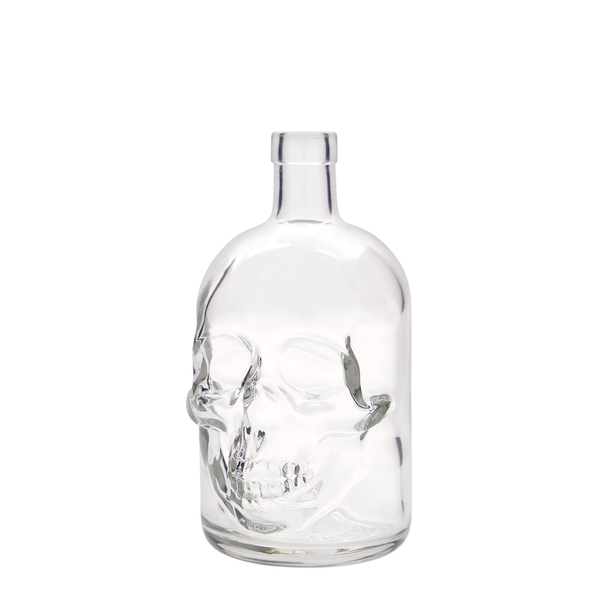 700 ml glazen fles 'Dodenhoofd', opening: kurk 700 ml glazen fles 'Dodenhoofd', opening: kurk