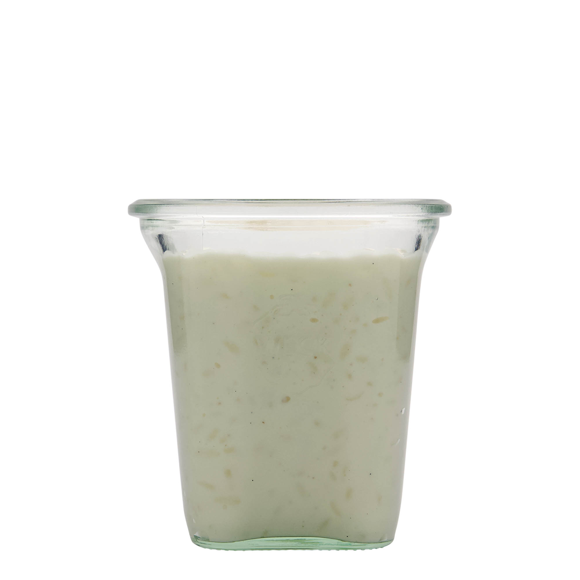 WECK-Quadropot, 545 ml, vierkant, monding: ronde rand