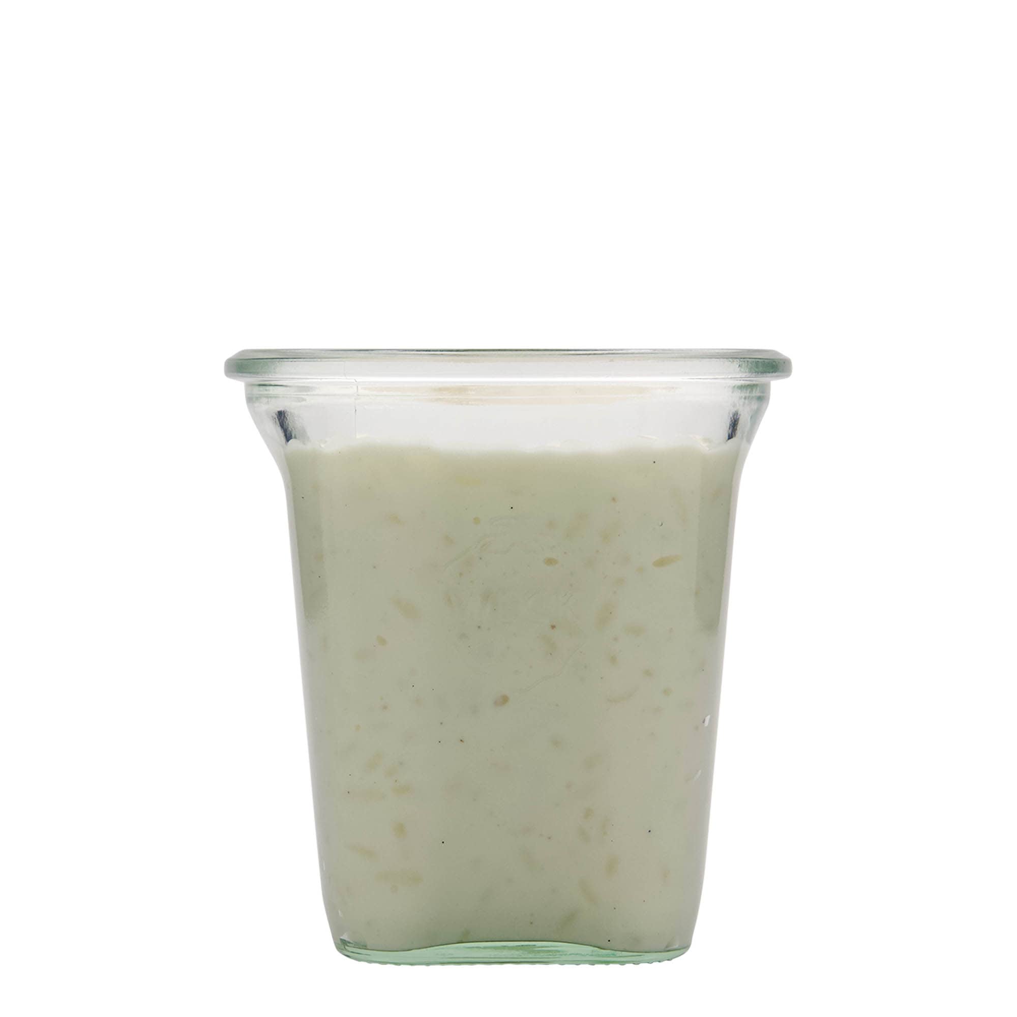 545 ml WECK-Quadroglas, vierkant, opening: ronde rand
