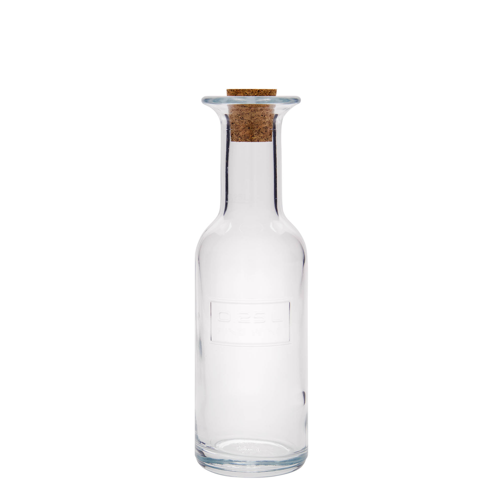 250 ml glazen fles 'Optima Fine Wine', hals: kurk