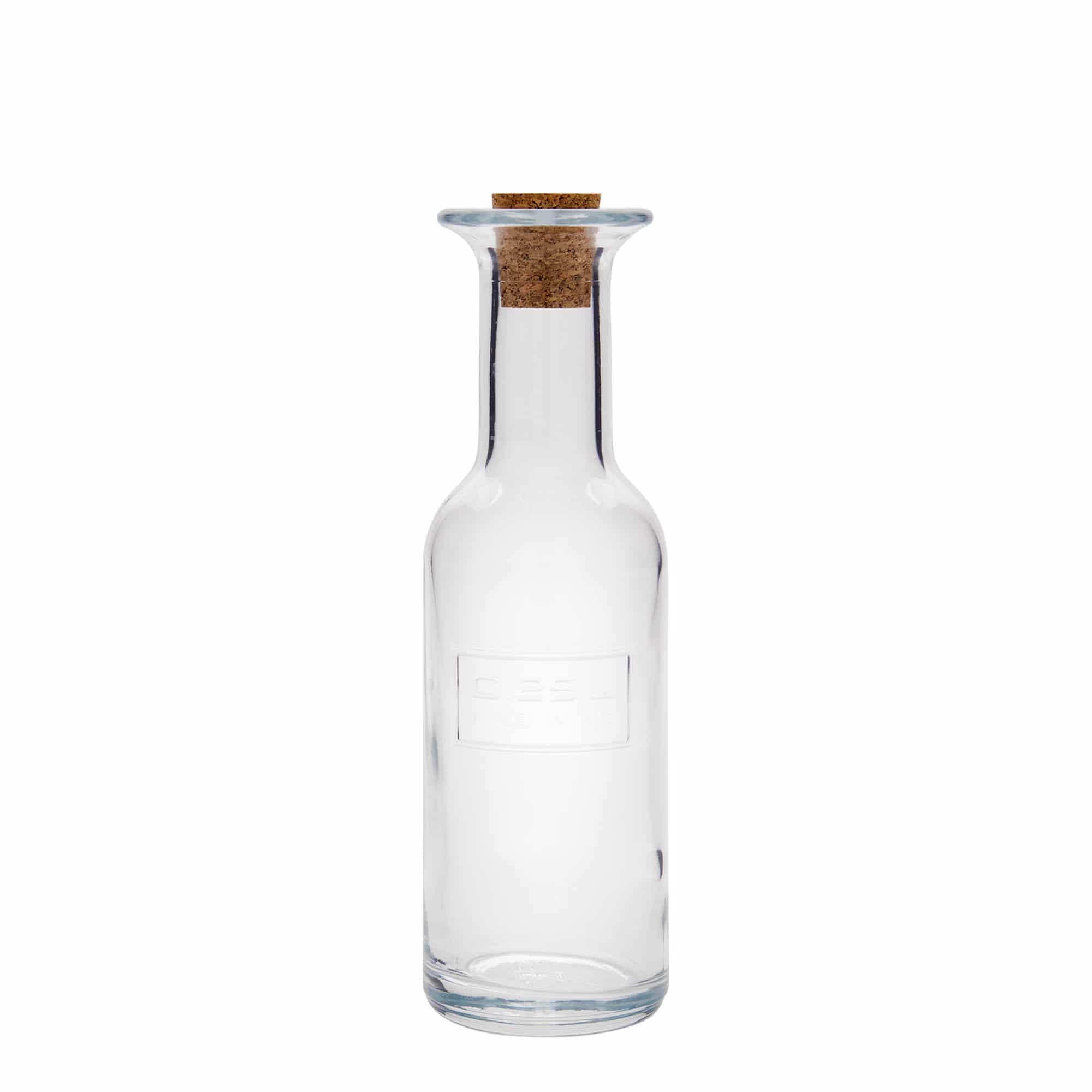 250 ml glazen fles 'Optima Fine Wine', hals: kurk