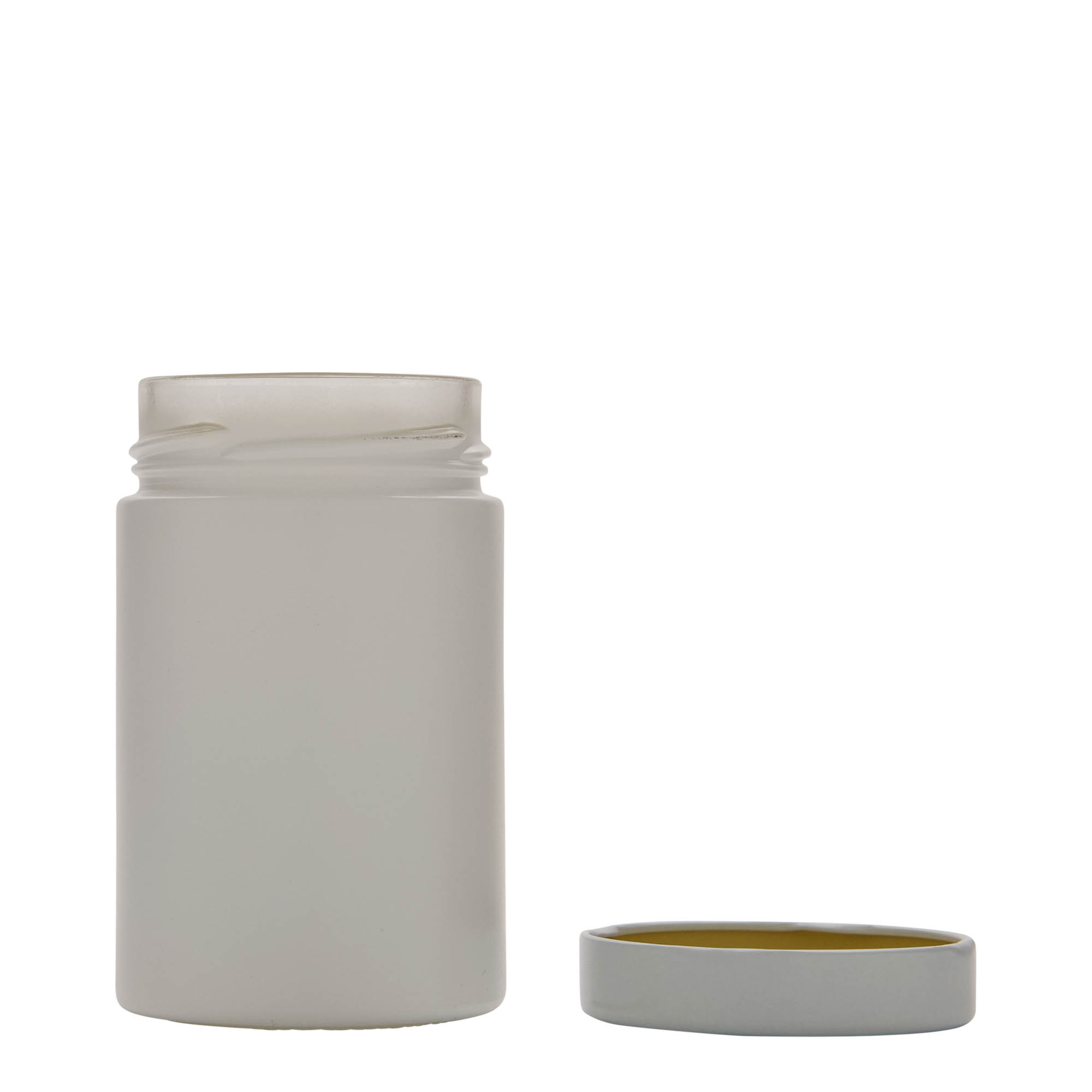 327 ml ronde glas 'Aurora', wit, opening: Deep-Twist-Off (DTO 66)