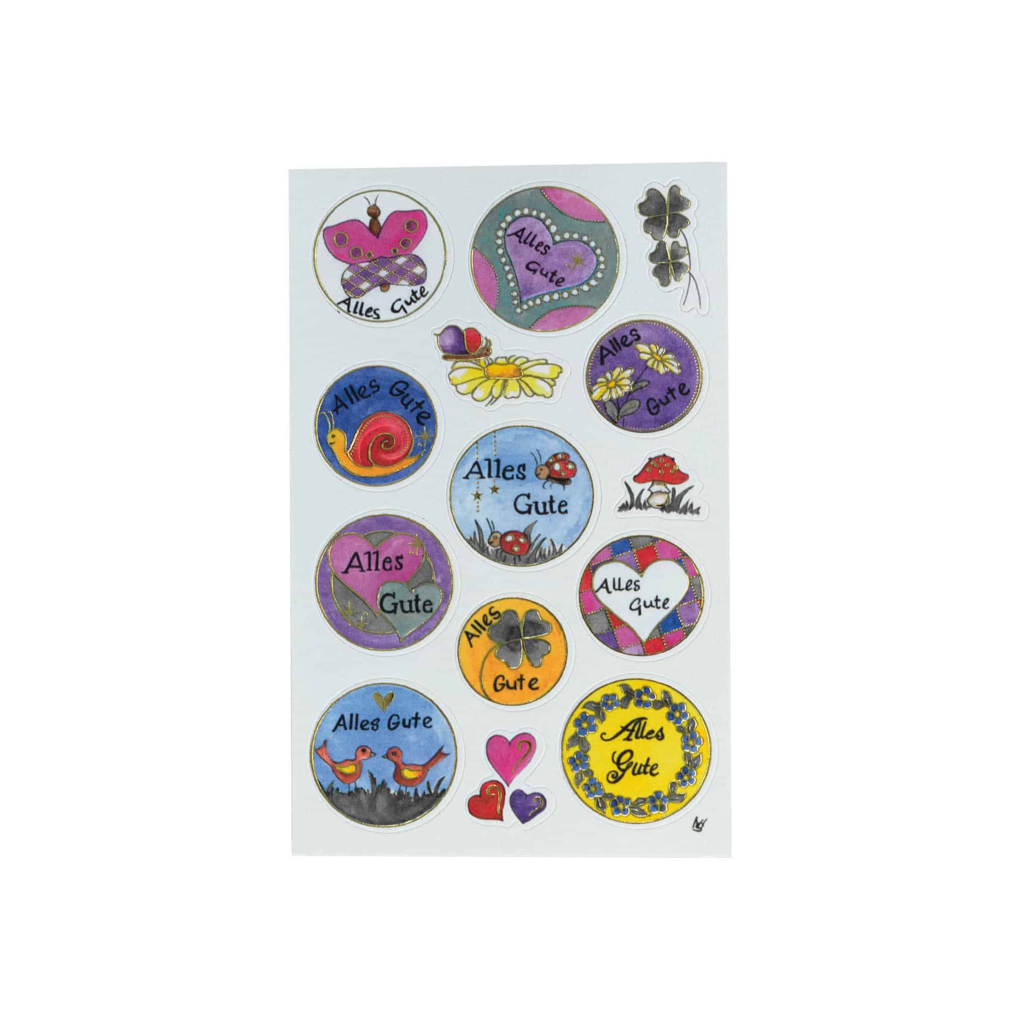 Zweckform Sticker 'Alles Gute', meerkleurig