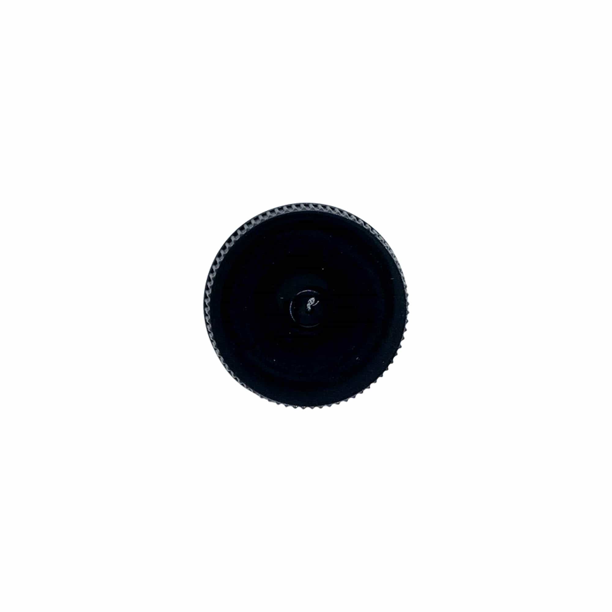 Schroefdop met EPE-inzet, PE-kunststof, zwart, voor opening: DIN 25