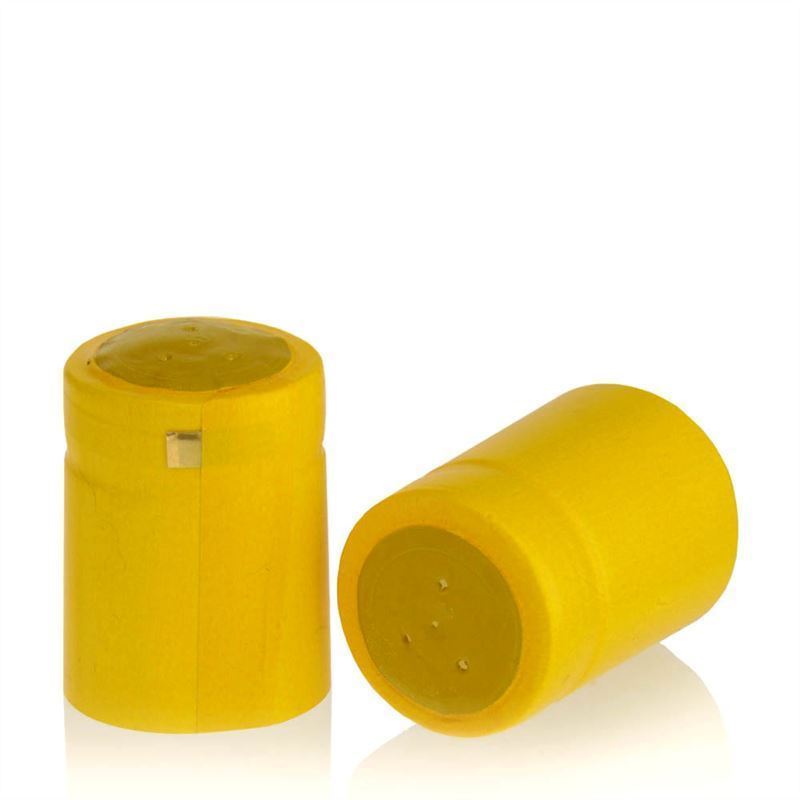 Krimpcapsule 32x41, pvc-kunststof, geel