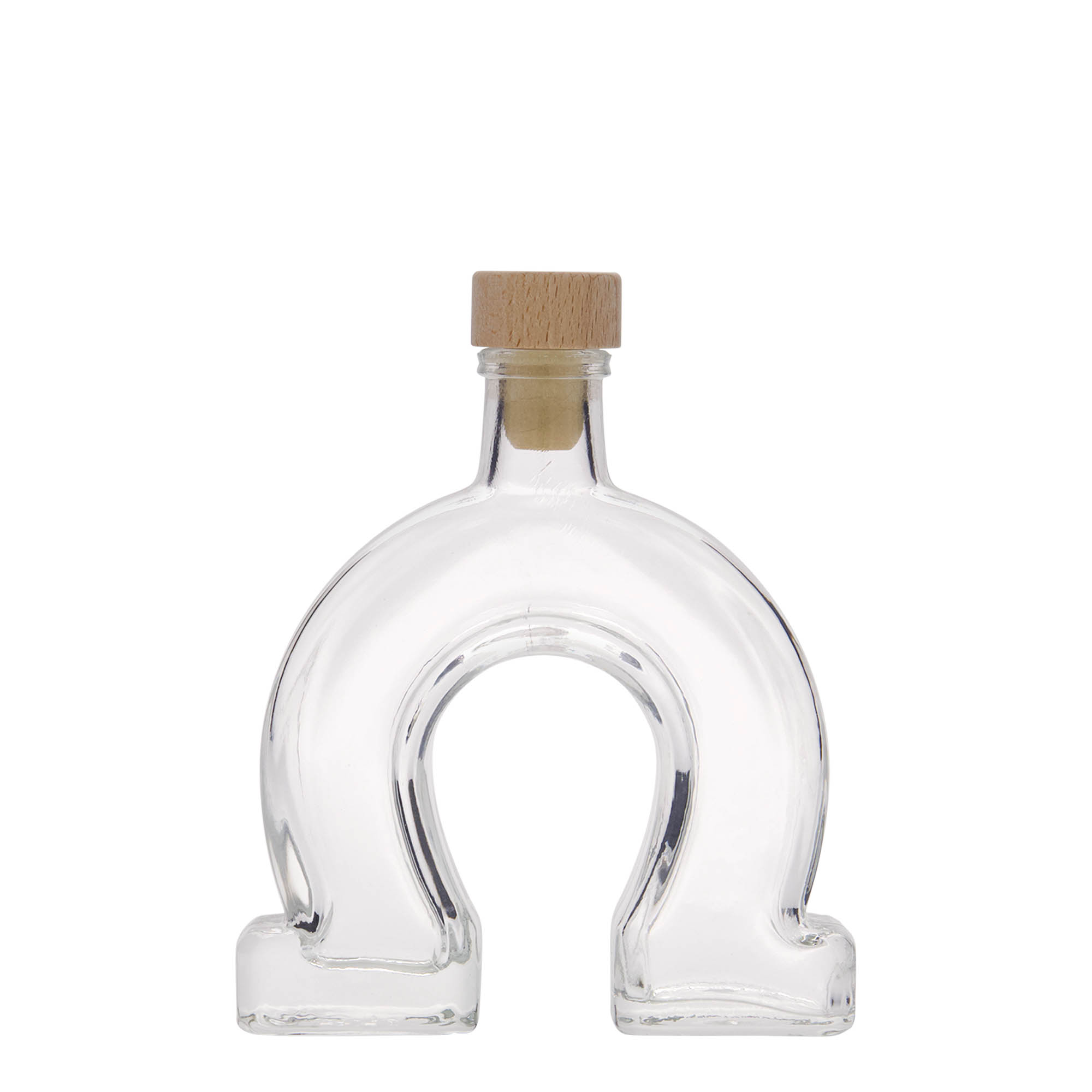 100 ml glazen fles 'Horseshoe', opening: kurk 100 ml glazen fles 'Horseshoe', opening: kurk