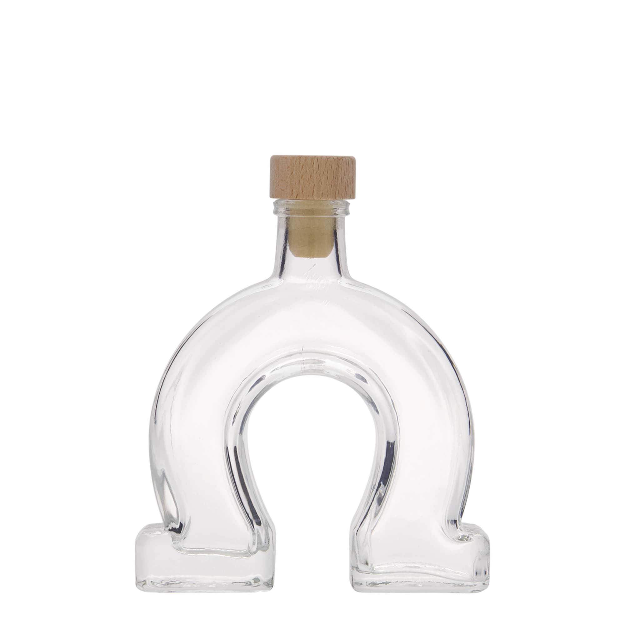 100 ml glazen fles 'Horseshoe', opening: kurk