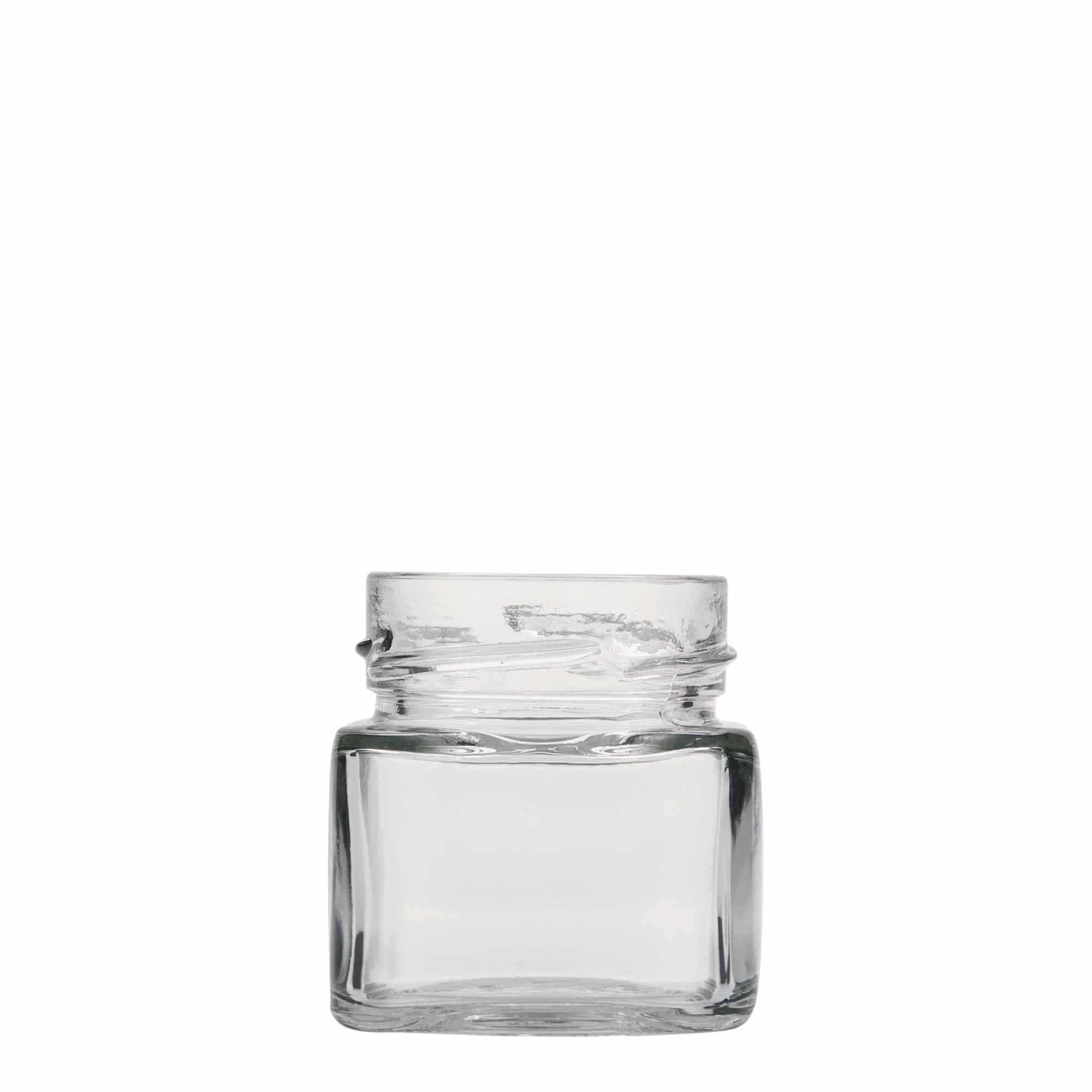 Vierkante pot 'Ikarus', 106 ml, monding: deep-twist-off (DTO 58) Vierkante pot 'Ikarus', 106 ml, monding: deep-twist-off (DTO 58)
