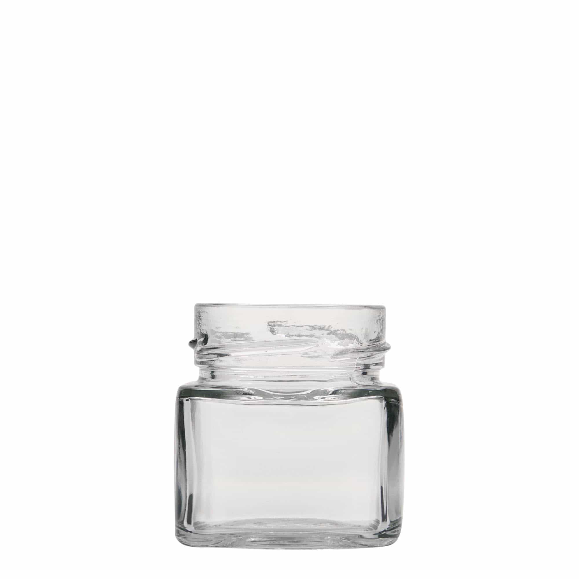 106 ml Vierkantglas 'Ikarus', opening: Deep-Twist-Off (DTO 58)