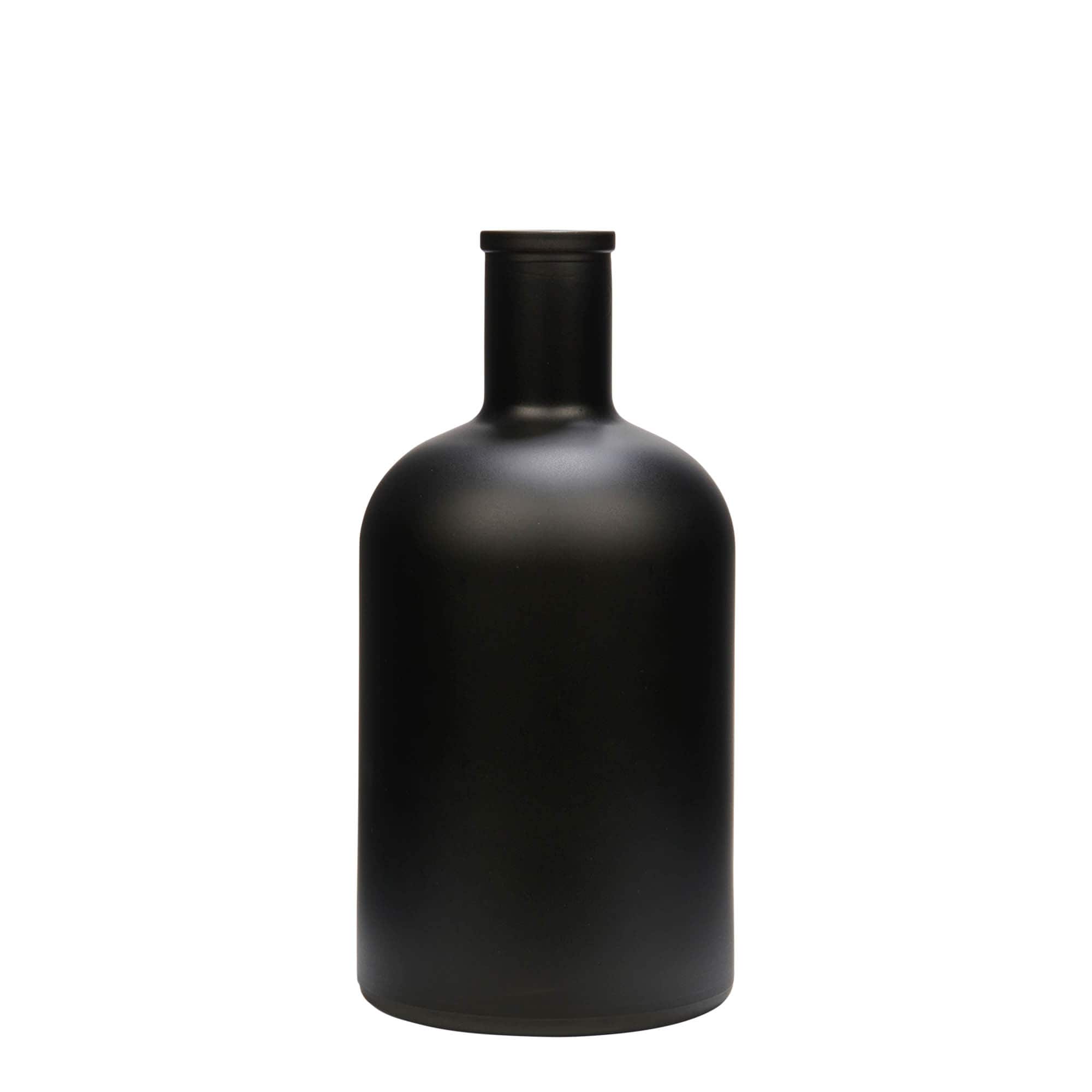 700 ml glazen fles 'Gerardino', zwart, opening: kurk