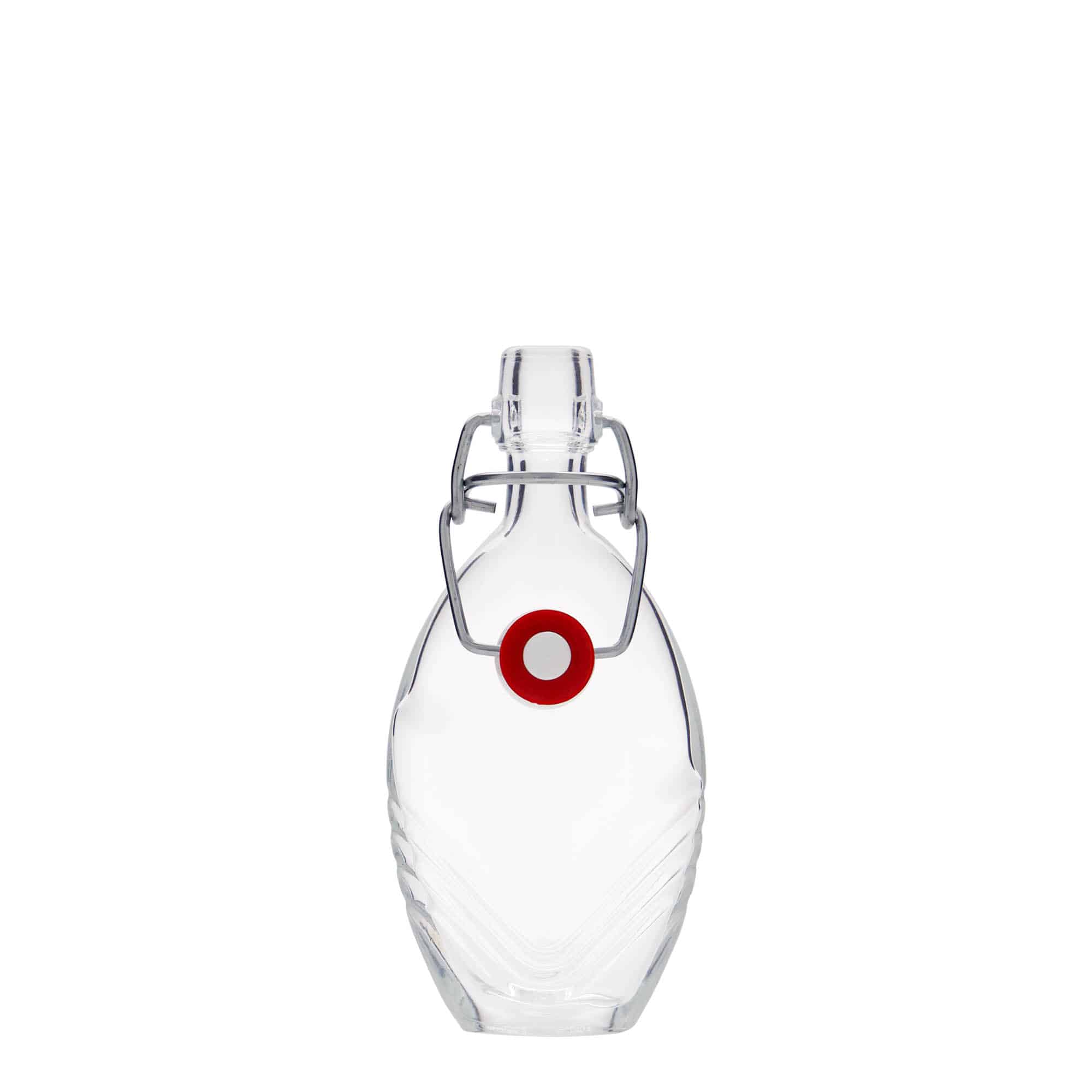 Glazen fles 'Florence', 40 ml, ovaal, monding: beugelsluiting Glazen fles 'Florence', 40 ml, ovaal, monding: beugelsluiting