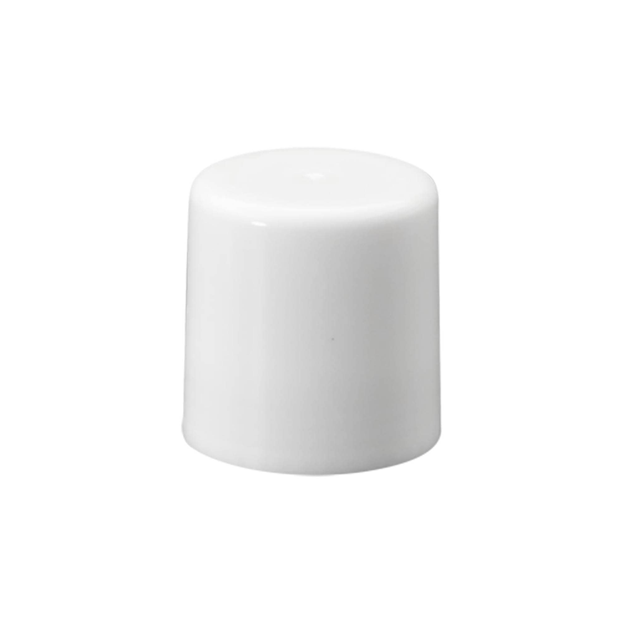 Dop voor 50 ml roll-on fles, PP-kunststof, wit, voor opening: schroefdop