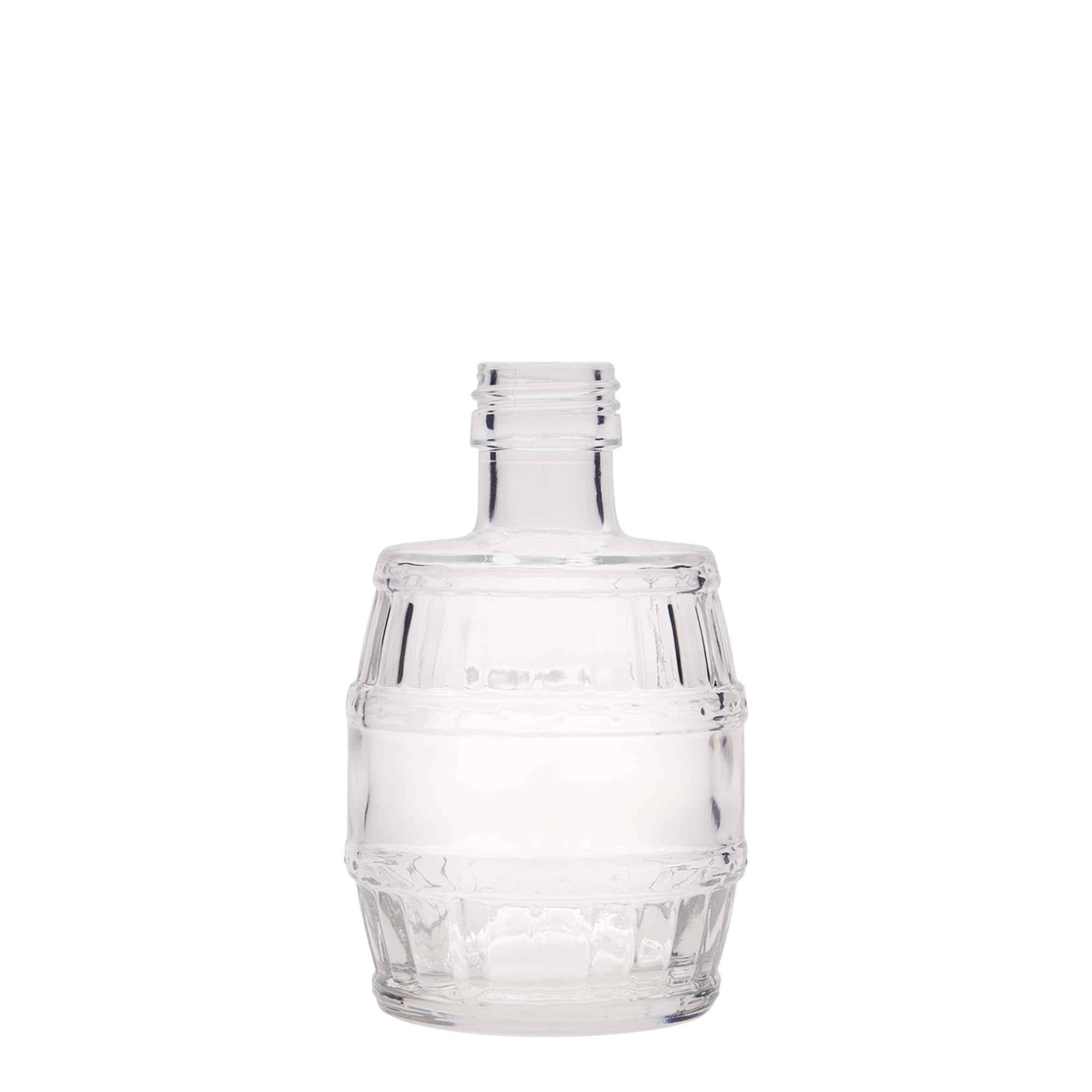 200 ml glazen fles 'vat', mondstuk: PP 28