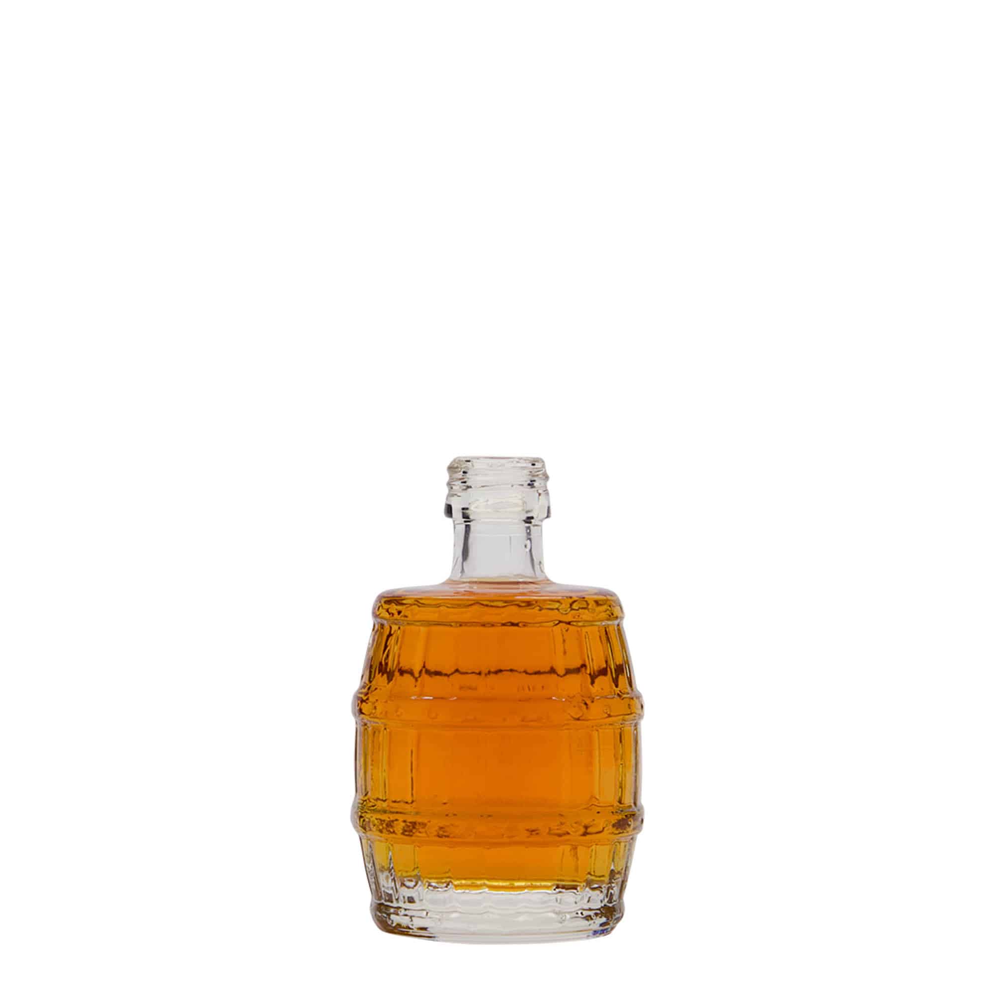 50 ml glazen fles 'vat', mondstuk: PP 18
