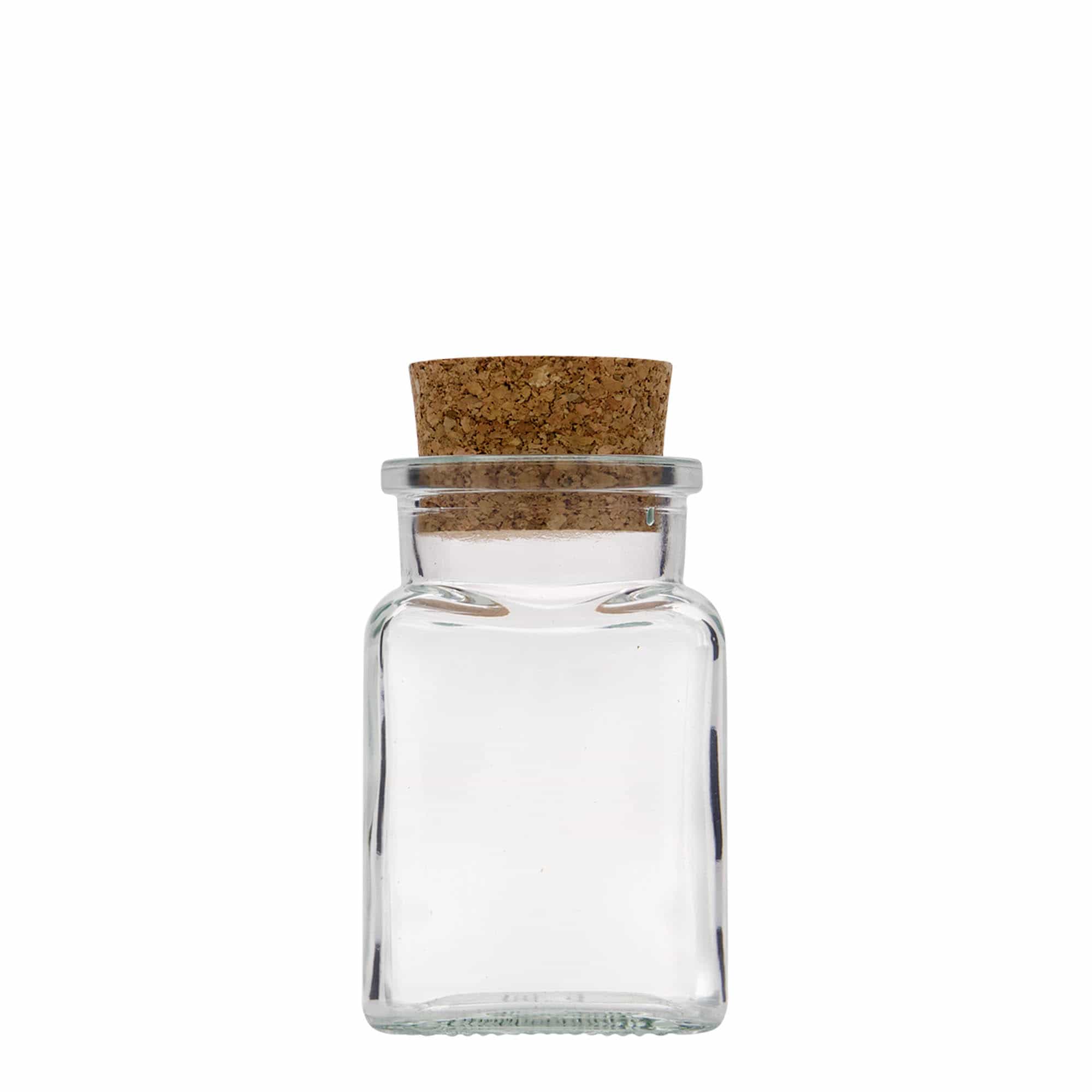150 ml kurkglas, vierkant, monding: kurk