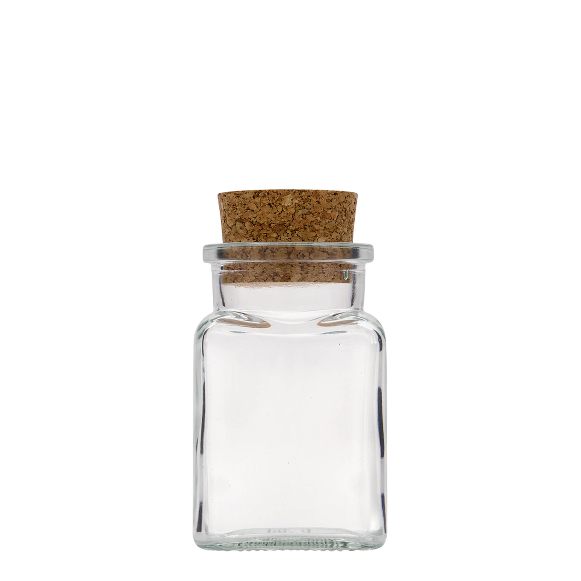 150 ml kurkglas, vierkant, monding: kurk
